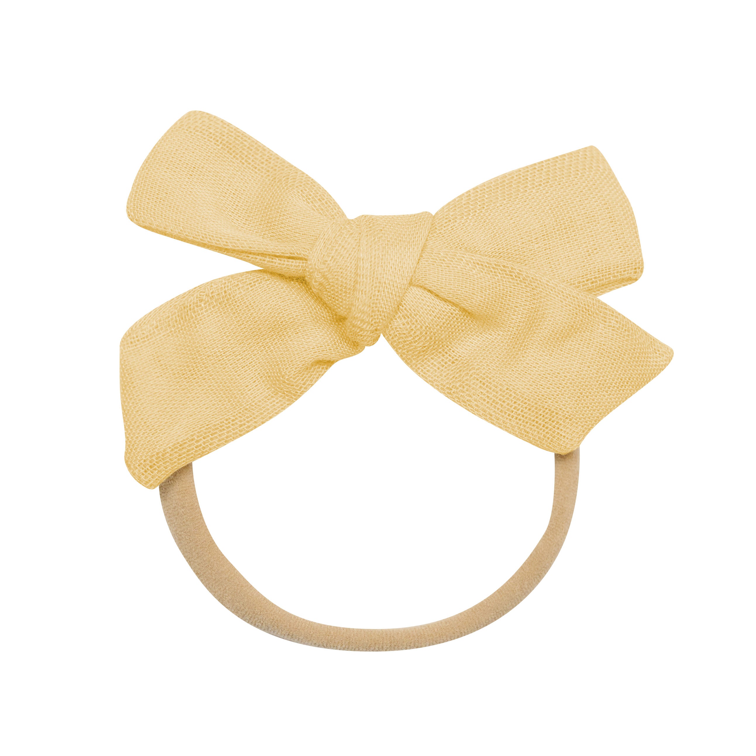 Natural Bamboo Muslin Medium Bow Headband for Baby Girls - Soft & Breathable Hair Accessory for Newborns, Infants & Toddlers - Perfect for Photoshoots, Birthdays & Special Occasions