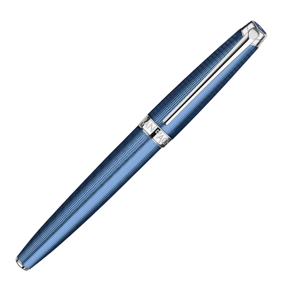 Caran d'Ache Leman Grand Blue Luxury Rollerball Pen - Premium Writing Instrument for Professionals & Gift Giving - Perfect for Office, Business Meetings & Special Occasions