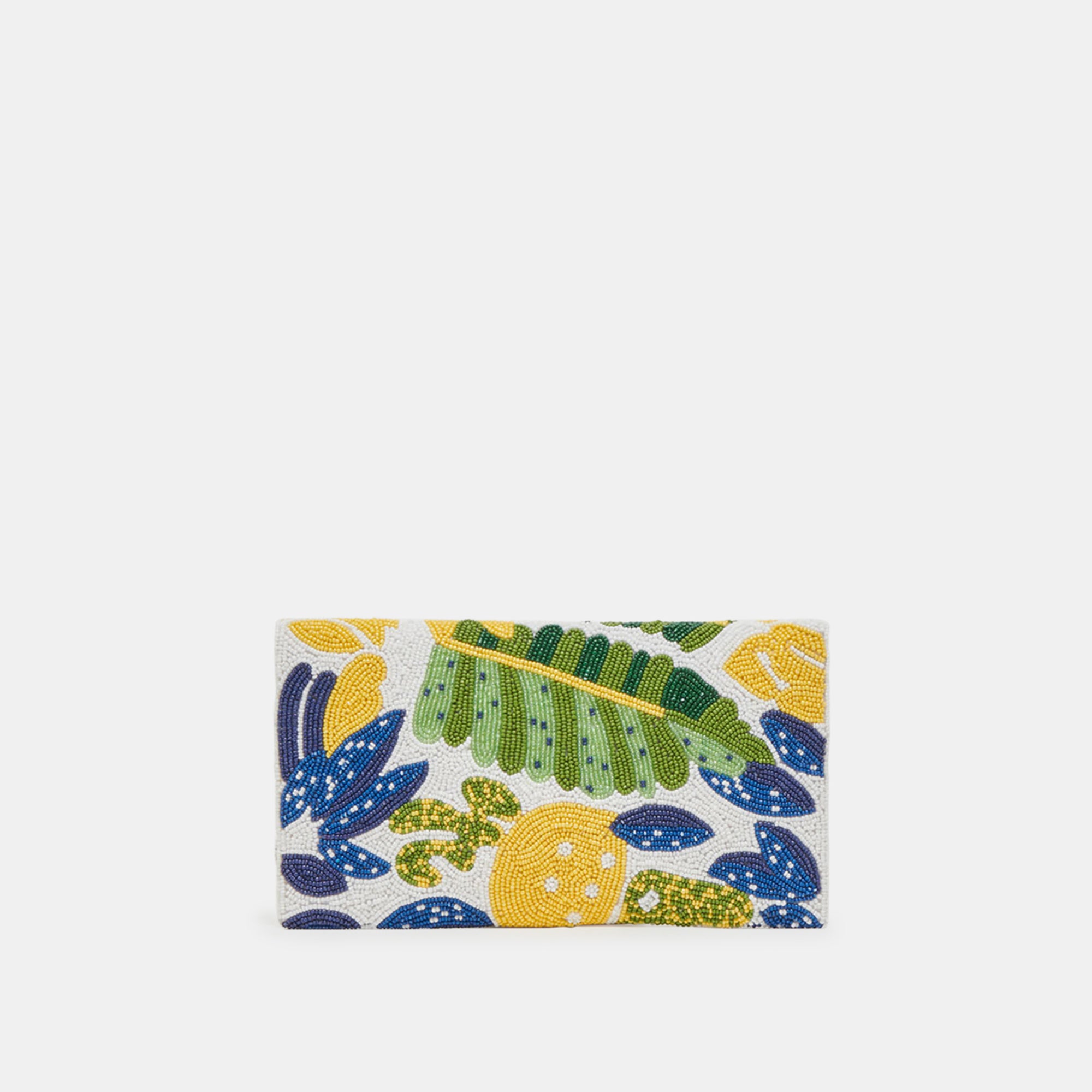 Amalfi Clutch Blue Multi Beaded Handbag - Elegant Beaded Evening Bag for Women, Perfect for Parties, Weddings & Special Occasions