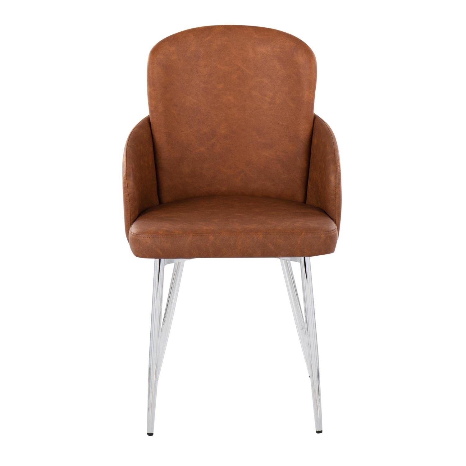 LumiSource Dahlia Upholstered Dining Chairs Set of 2 - Modern Kitchen & Dining Room Chairs with Comfortable Fabric Seat - Perfect for Small Spaces, Breakfast Nooks & Formal Dining Tables