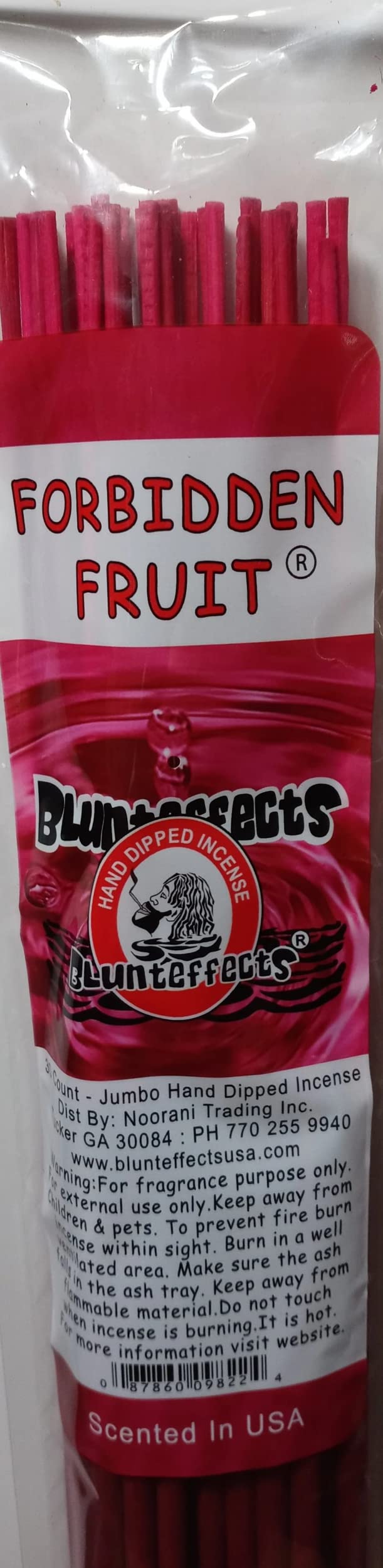 Blunteffects Forbidden Fruit 19 Inch Jumbo Incense Sticks - Pack of 30 | Long-Lasting Aromatic Sticks for Meditation, Yoga, Relaxation & Home Fragrance