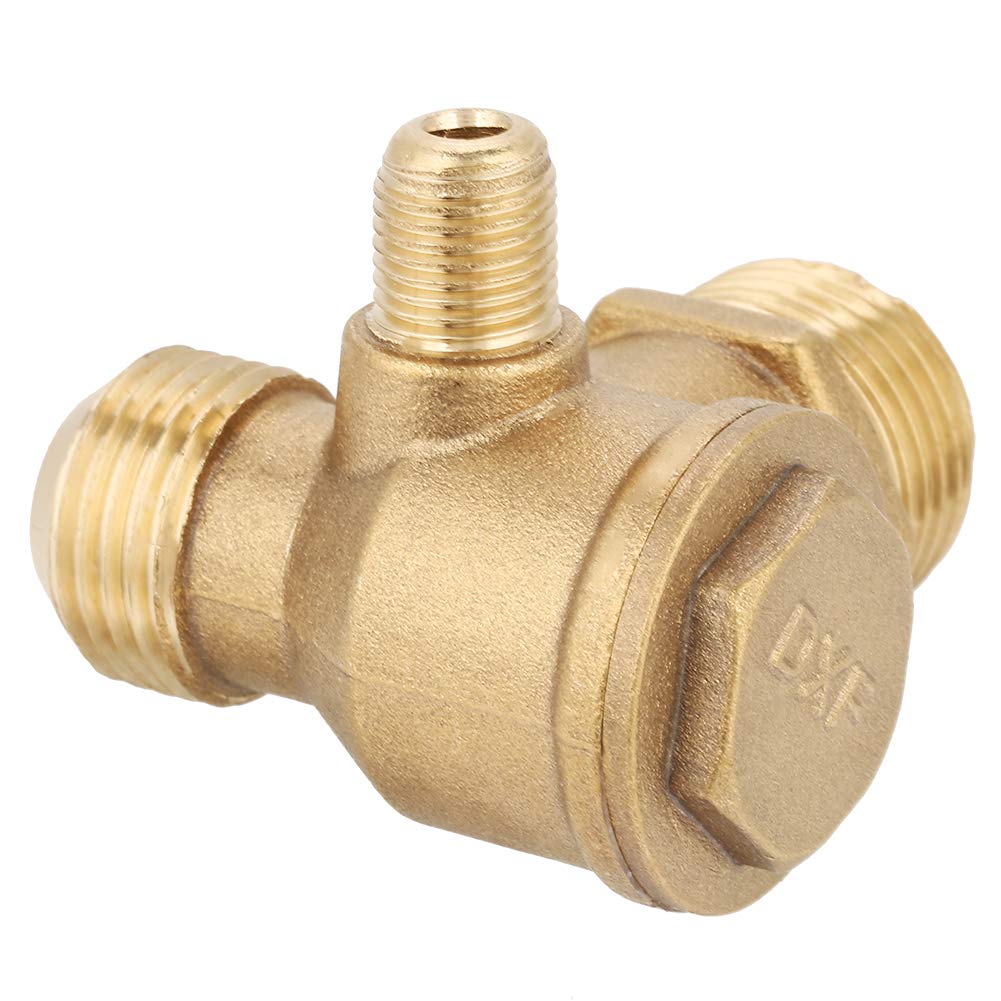90 Degree Brass Air Check Valve - High Strength One-Way Valve for Compressor, Piston Pump & Air Pressure Tank - Perfect for Industrial Pneumatic Systems & DIY Air Tools