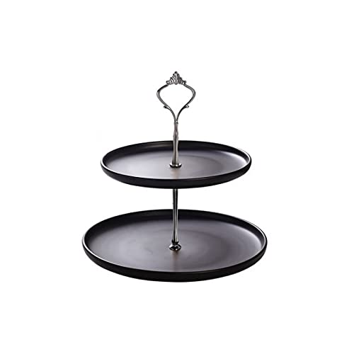 Double Layer Cake Stand for Wedding & Birthday Parties - Modern 3-Tier Snack Plate for Candy, Dried Fruits, Cupcakes - Elegant Home Decor for Living Room (Size A)