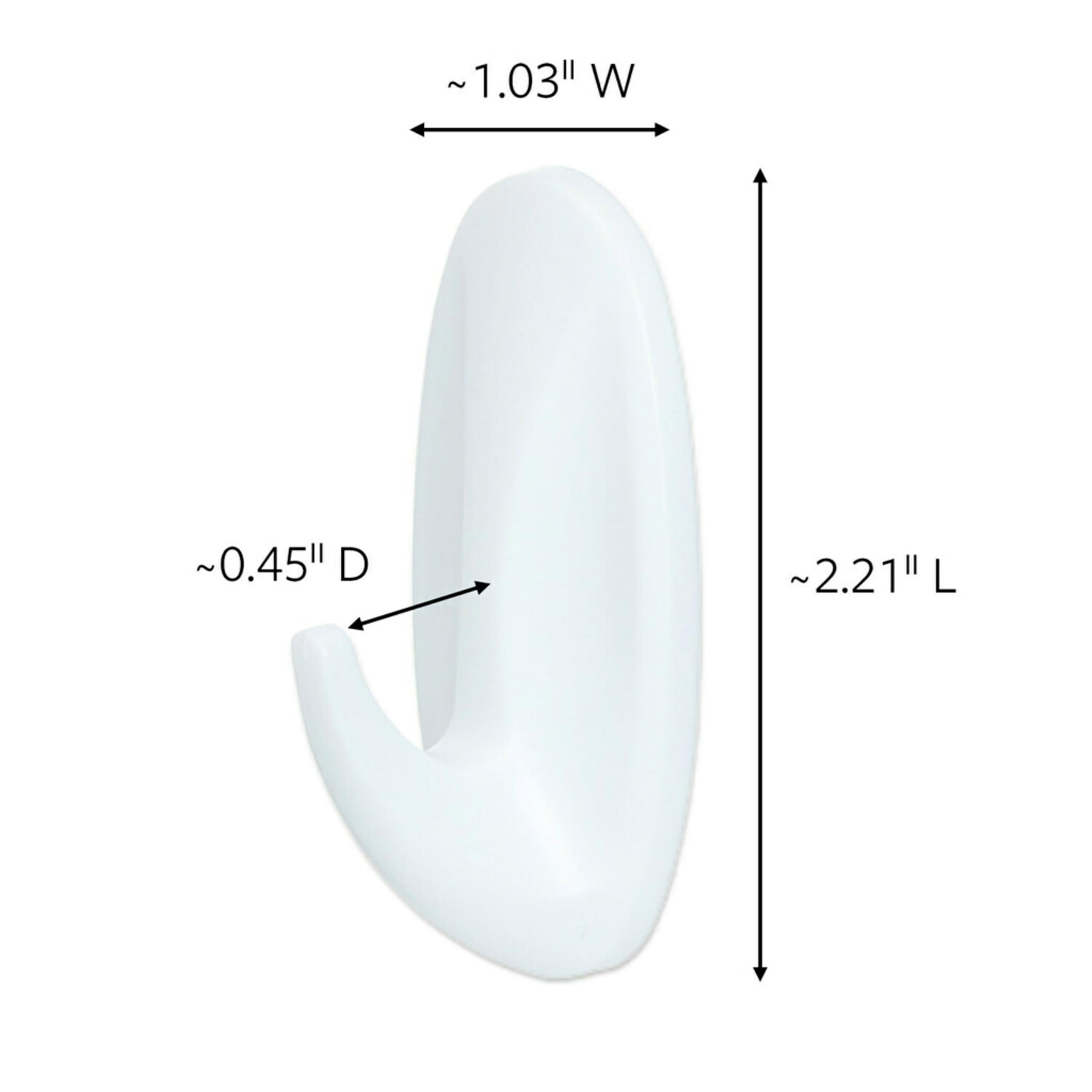 Command Small Designer Hooks - 16 Damage-Free Wall Hooks (2-Pack of 8) with 32 Adhesive Strips, Holds 1 lb - Perfect for Hanging Decorations, Photos & Lightweight Items in Living Rooms, Bedrooms & Offices