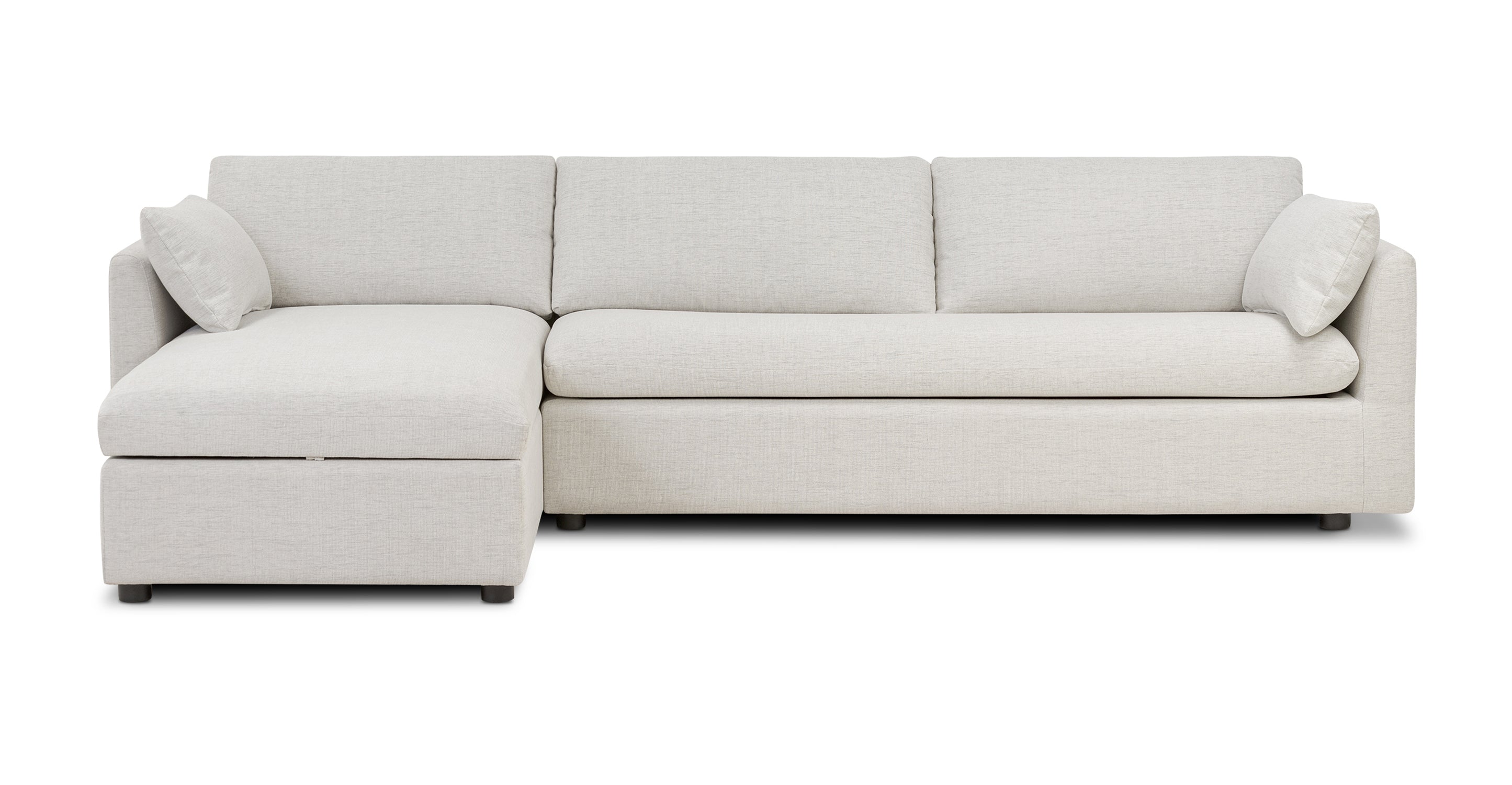 Argos Left Facing Sleeper Sectional Sofa Bed - Convertible L-Shaped Couch with Pull-Out Bed, Modern Fabric Upholstery for Living Room, Guest Room & Small Spaces