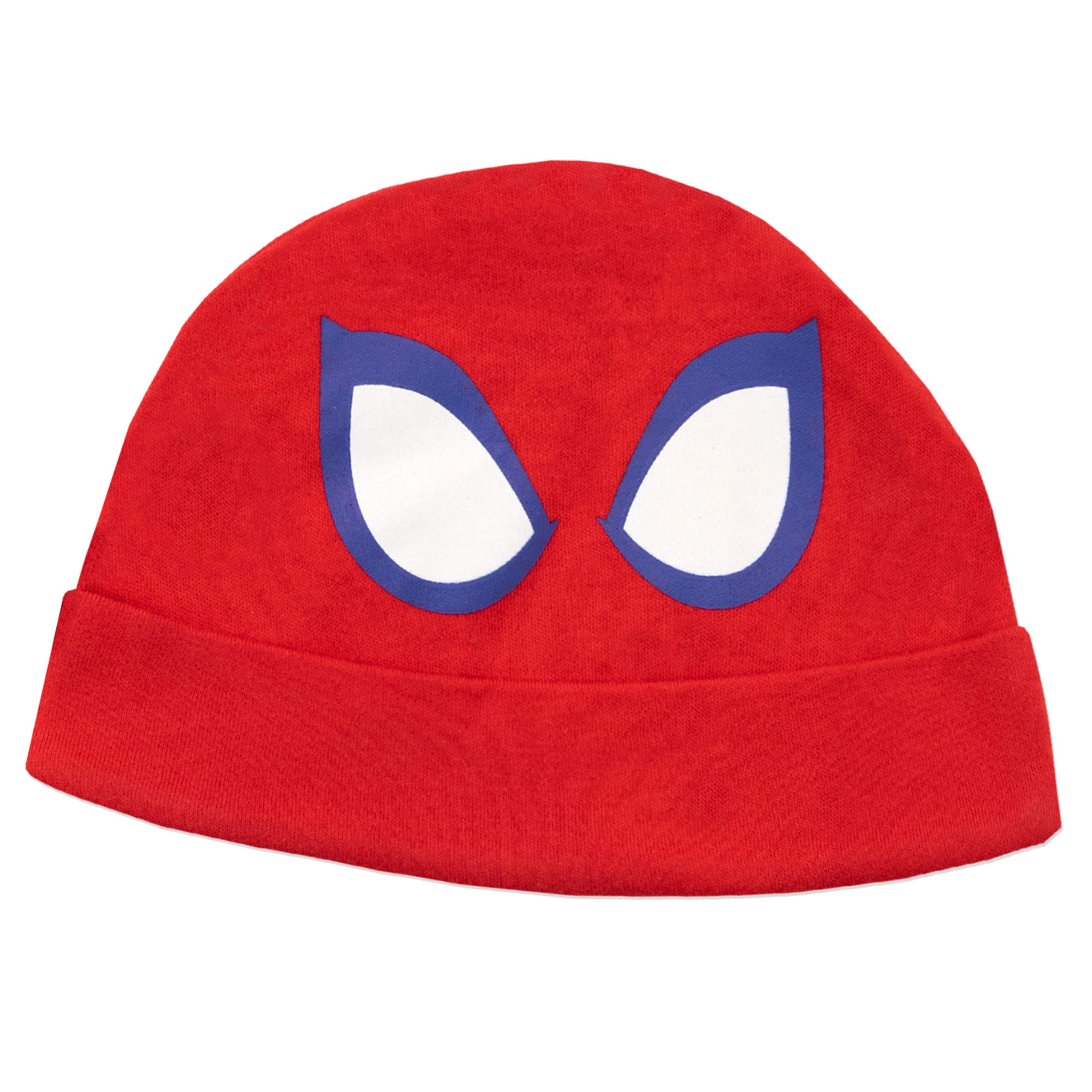 Marvel Baby Bodysuit & Hat Set - Spiderman Design | Soft Cotton Infant Onesie for Newborns & Toddlers | Perfect for Halloween, Cosplay & Photo Shoots