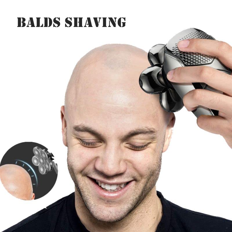6-in-1 Rechargeable Electric Razor for Men - 6-Blade Shaver & Body Hair Trimmer Kit | Bald Shaving Machine for Face, Beard & Body Grooming | Perfect for Travel, Home & Gym Use
