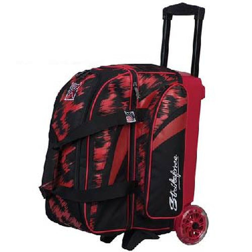 KR Strikeforce Cruiser Scratch Double Roller Red Bowling Bag - Durable & Lightweight for Tournaments & League Play - Perfect for Bowling Enthusiasts & Pro Players