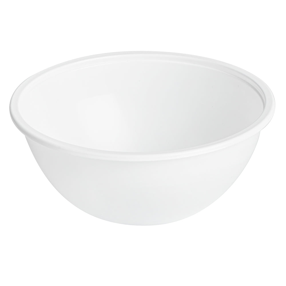 7 oz Round White Plastic Salad Bowls - 5