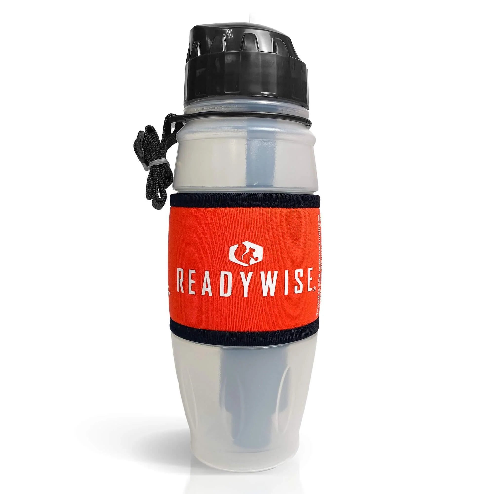 ReadyWise Seychelle Water Filtration Bottle - Portable Emergency Water Purifier for Hiking, Camping & Survival - BPA Free with Advanced Filter Technology