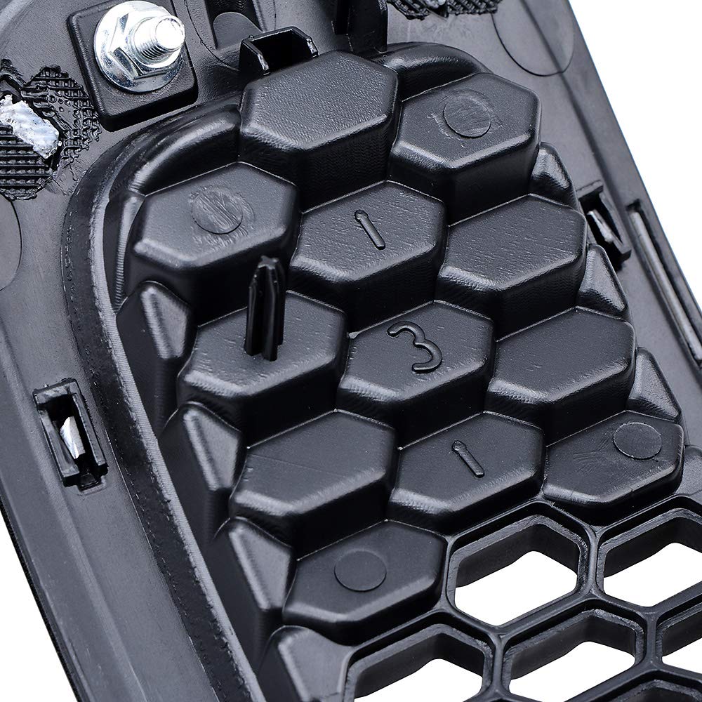 2014-2018 Jeep Cherokee Honeycomb Grill Inserts - 7pc Black Mesh Grille with Gloss Black Molding Trim | Front Bumper Upgrade for Off-Road & Street Style Enhancement