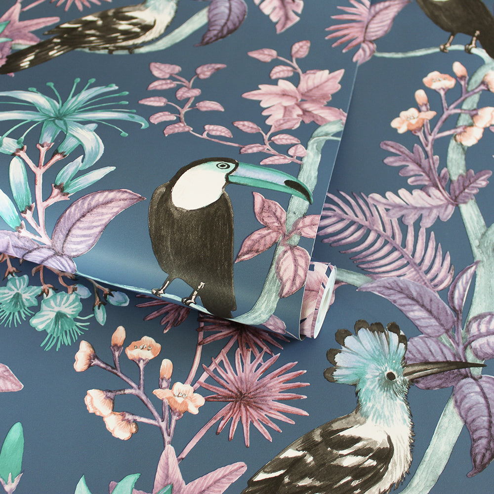 Birds of Paradise Peel and Stick Wallpaper - Tropical Floral Removable Wallpaper for Home Decor - Perfect for Bedroom, Living Room & Nursery Accent Walls