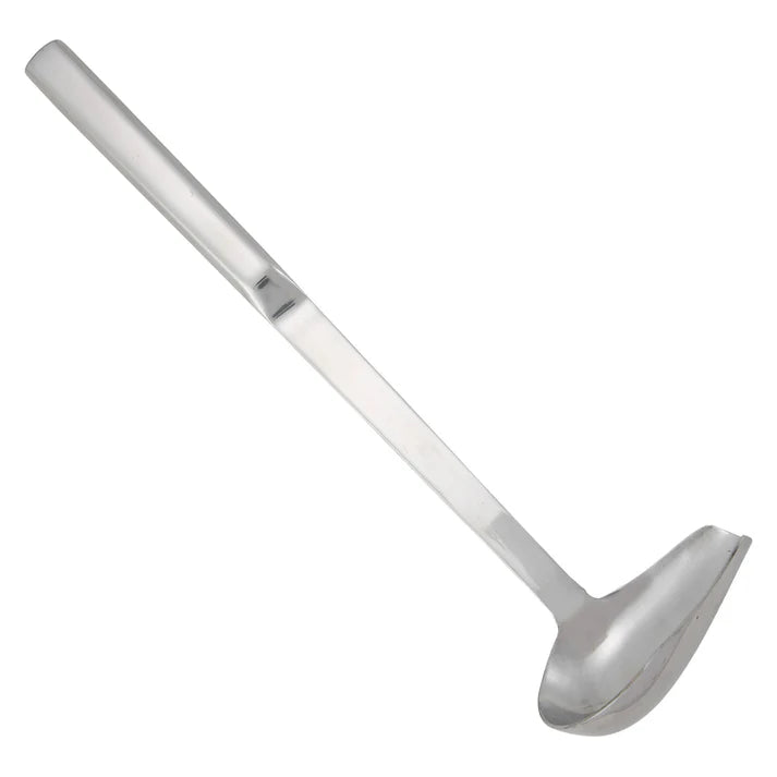 Winco 1 Oz Stainless Steel Spout Ladle - Perfect for Pouring Sauces, Gravy & Dressings - Commercial & Home Kitchen Use