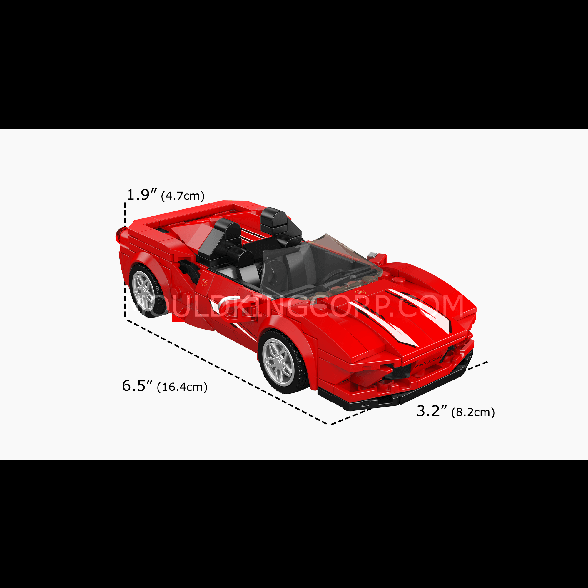 MOULD KING 27041 F8 Supercar Model Building Kit - 332 PCS STEM Toy for Adults & Kids - Perfect for Creative Play, Home Decoration & Car Enthusiasts Collection