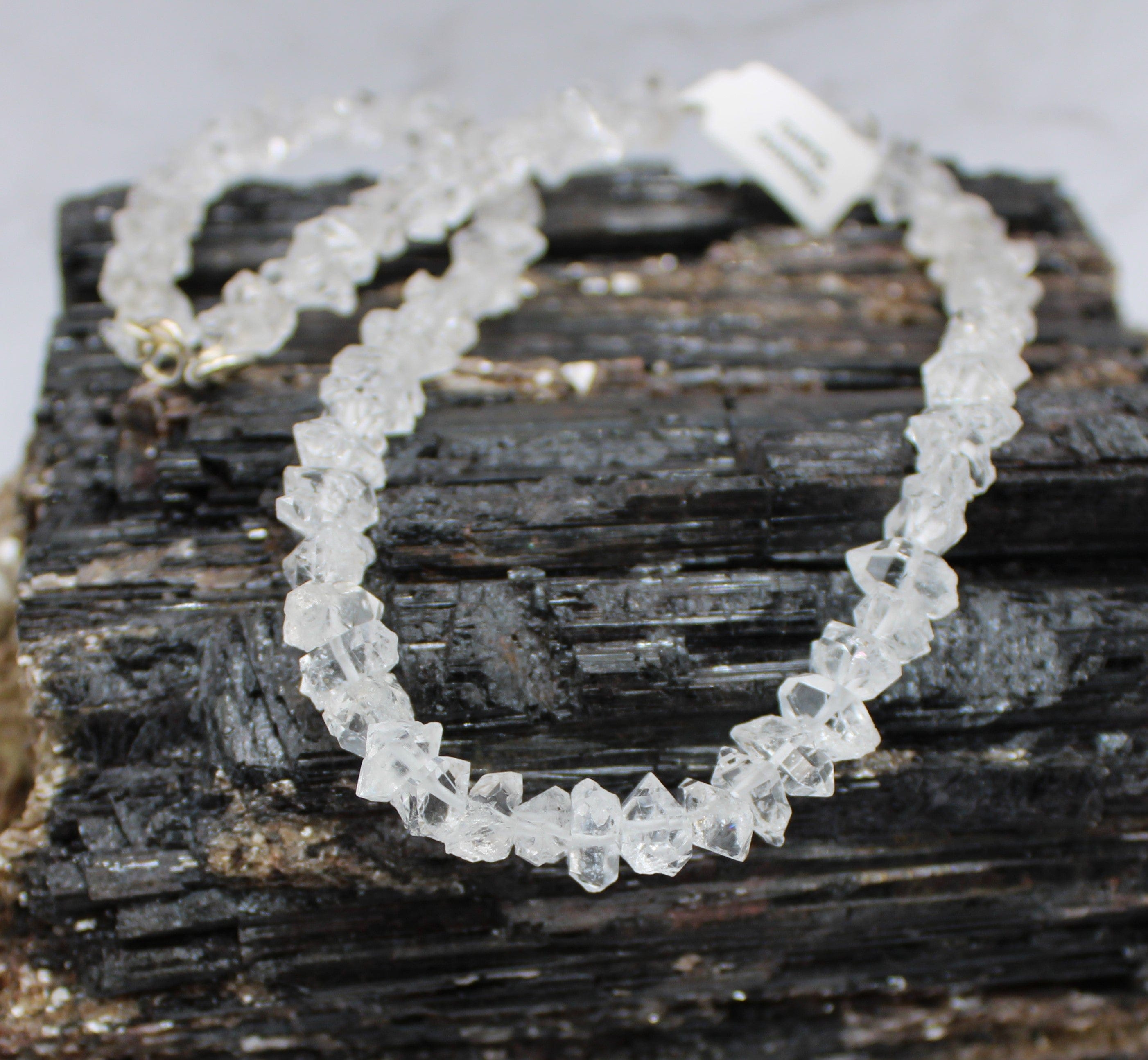 Elegant Diamond Quartz Sterling Silver Necklace for Women | Perfect for Weddings, Anniversaries & Gift Giving