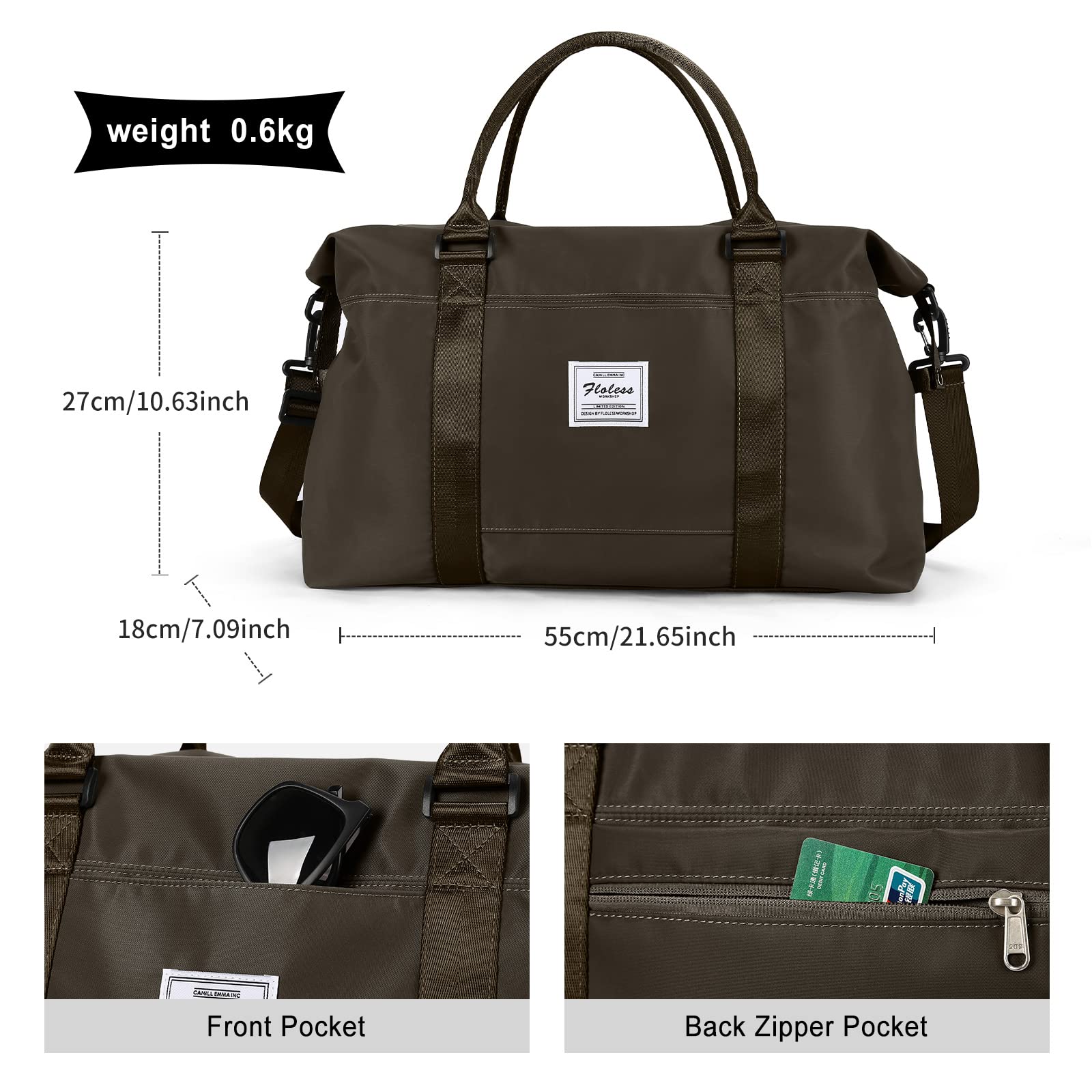 Best Travel Duffel Bag for Women - Lightweight Sports Tote & Gym Shoulder Bag - Perfect as Weekender Overnight Bag for Travel, Workout, Yoga, and Weekend Getaways