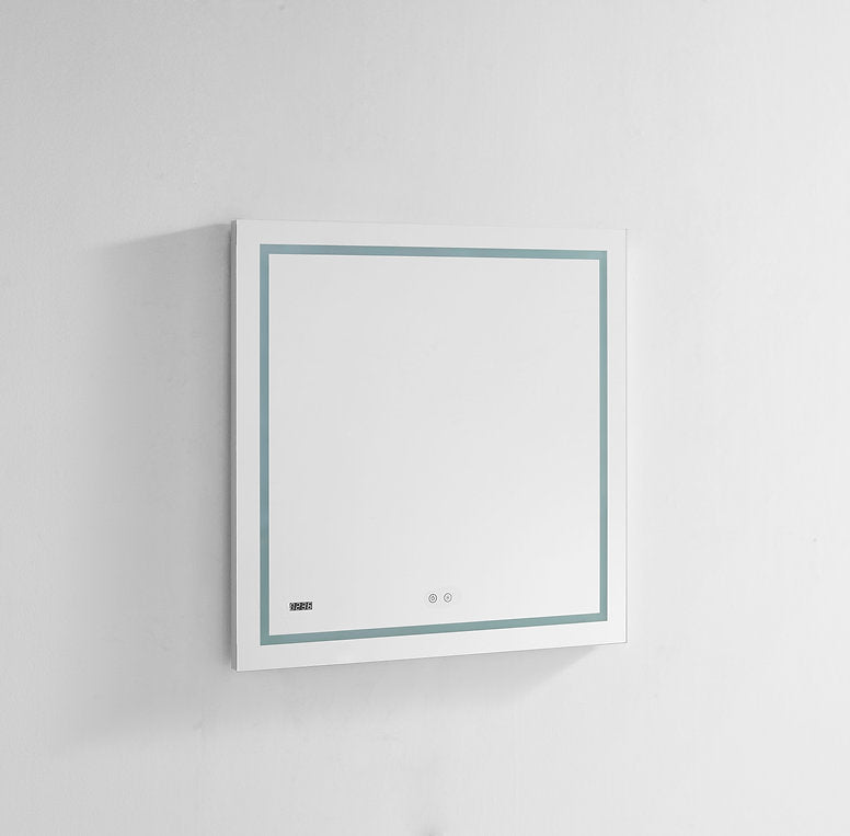Aquadom Daytona 30x30 Inch LED Lighted Bathroom Mirror with Anti-Fog - Modern Vanity Mirror for Makeup, Shaving & Grooming - Perfect for Bathrooms, Bedrooms and Dressing Rooms
