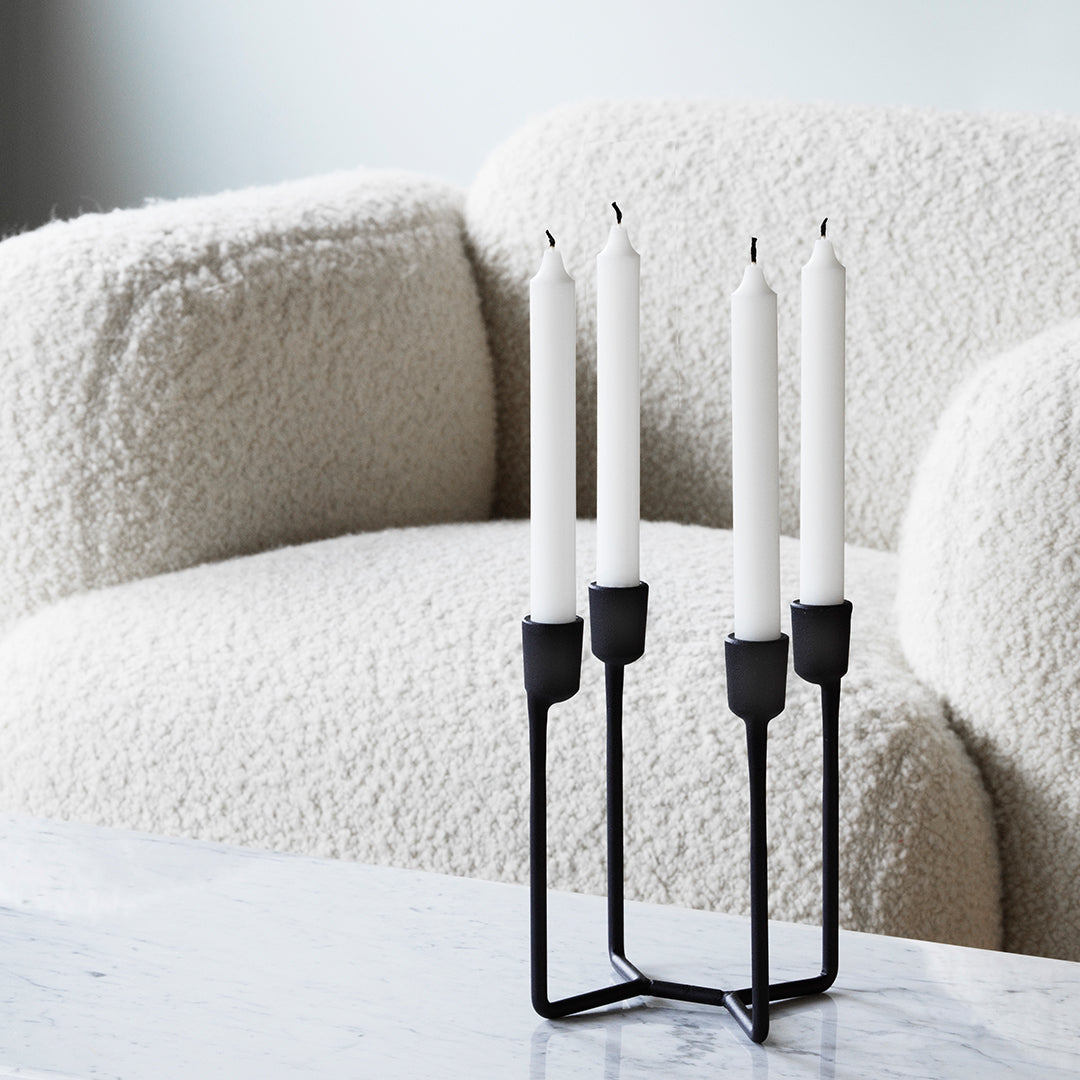 Heima 4-Arm Candle Holder Set of 4 - Elegant Home Decor for Dining Table, Wedding Centerpiece, and Romantic Ambiance Lighting