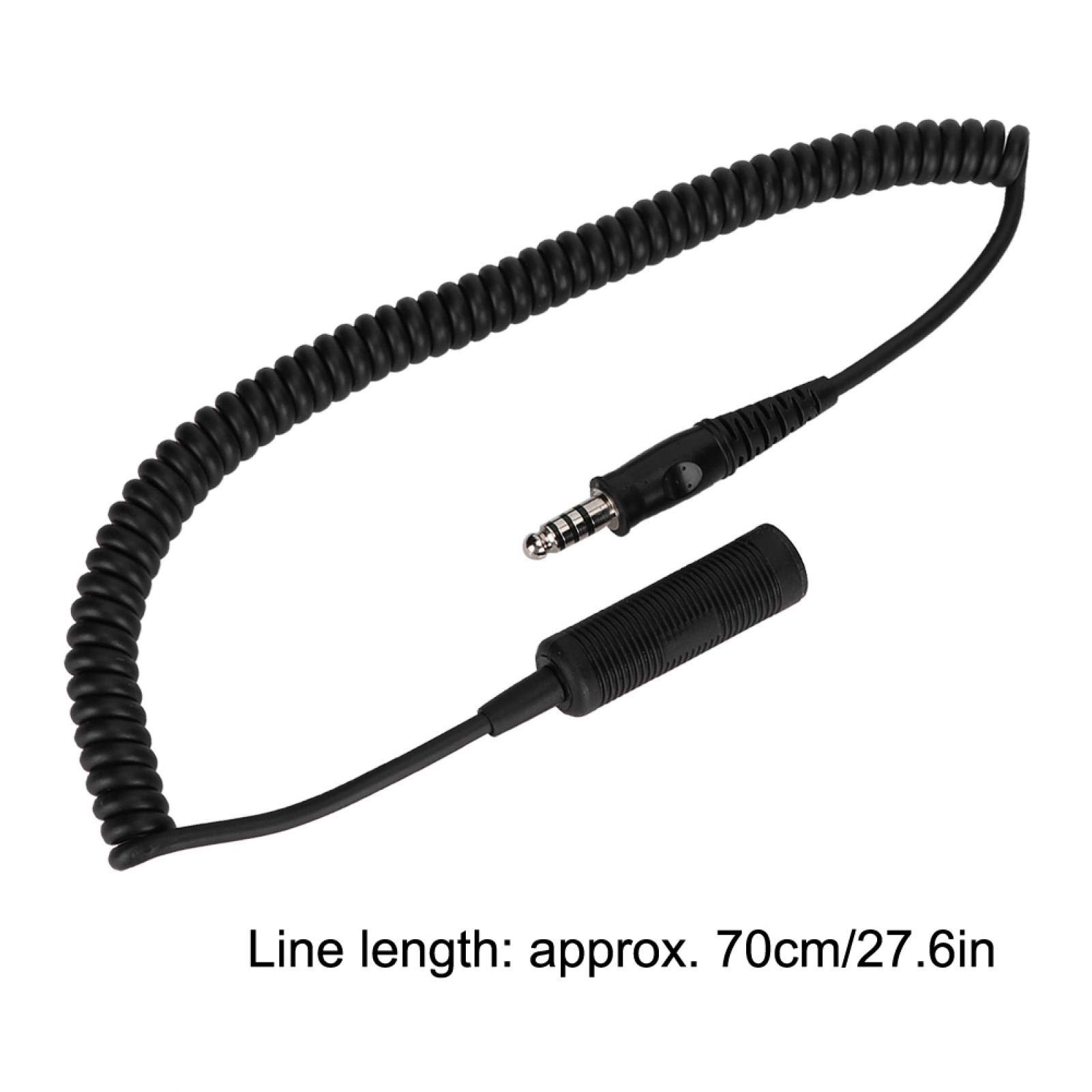 Demeras U-92A/U to U-174/U Headphone Extension Cable - Helicopter Headset Adapter for Aviation Communication & Pilot Radio Connection (Military, Commercial & Civilian Aircraft Use)