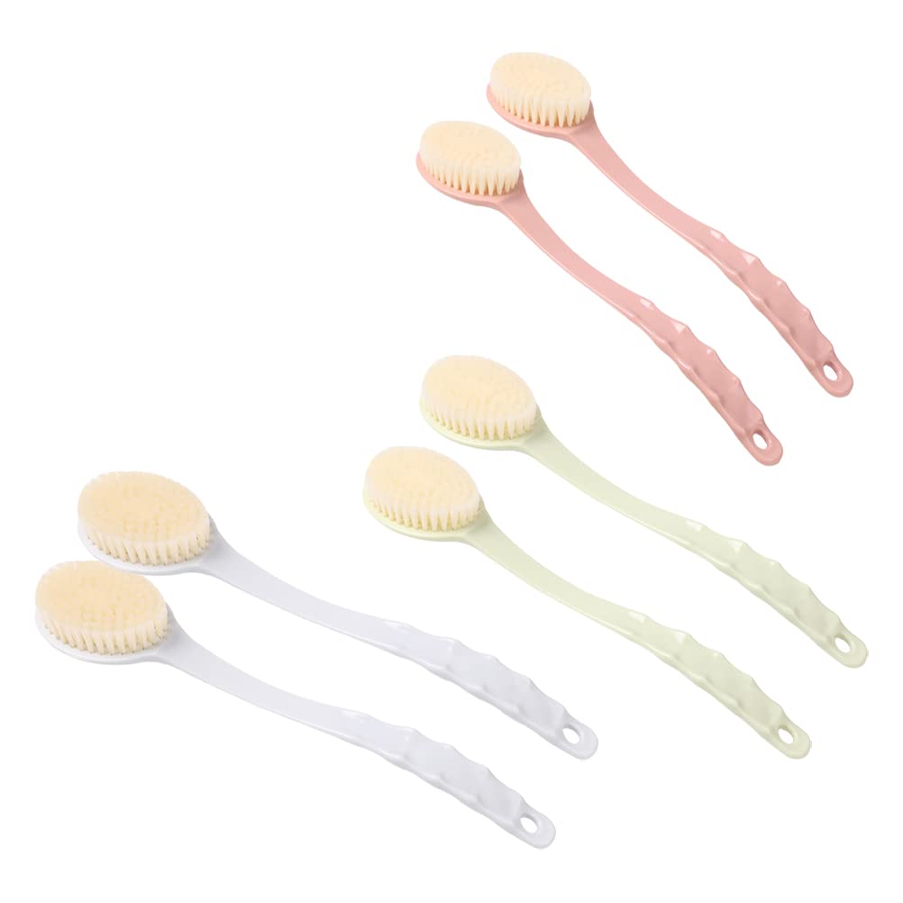 6 Pcs Long-handle Cleaning Brushes for Home & Massage Use