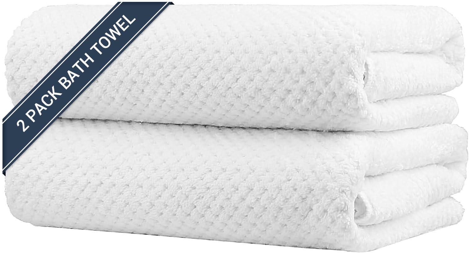 HOMEXCEL 2-Pack Microfiber Bath Towels (27