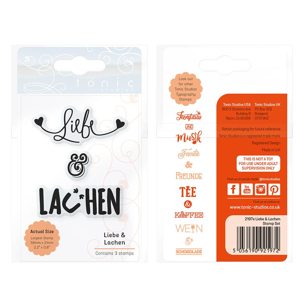 Tonic Studios Love & Laughter German Stamp Set 2197e - Perfect for Scrapbooking, Card Making, and DIY Crafts