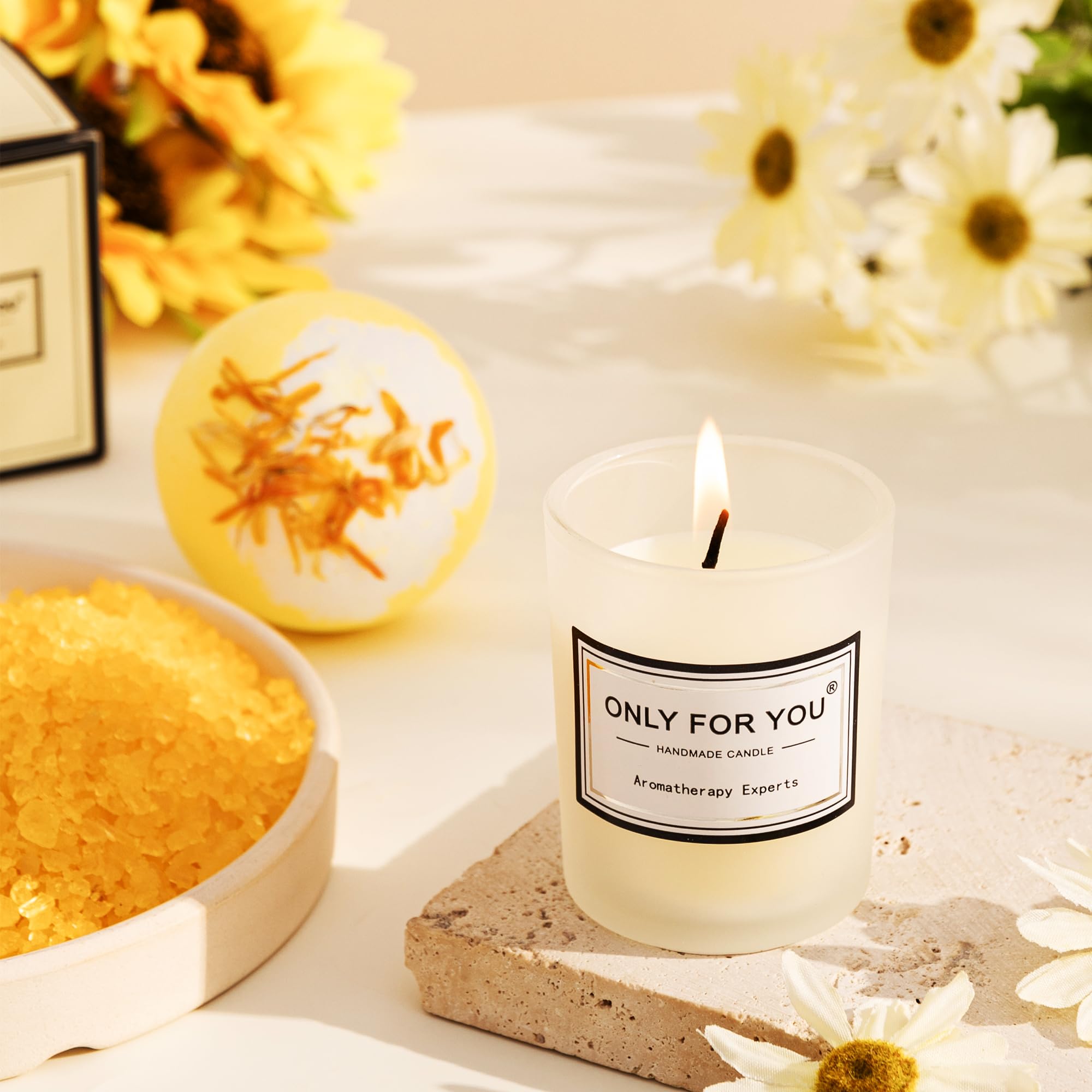 Sunflower Gifts for Women - Birthday, Get Well Soon & Self Care Gift Baskets with Relaxation Bath Set - Perfect Christmas Gifts for Mum, Wife, Best Friend, Sister & Daughter - Ideal for Spa Nights, Recovery Days & Special Occasions