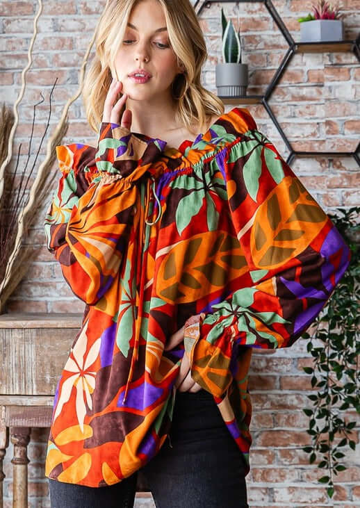 Fall in Paradise Versatile Women's Top - Final Clearance Sale | Perfect for Casual Outings, Beach Vacations & Layering