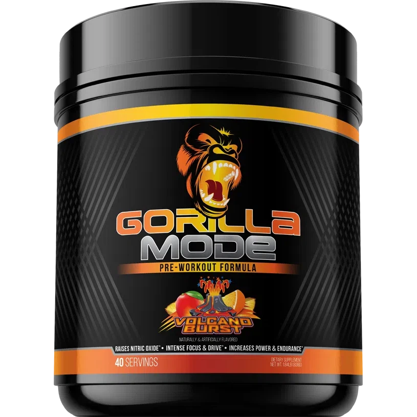 Gorilla Mind Gorilla Mode Pre-Workout Supplement - Boost Energy, Focus & Endurance for Intense Gym & Fitness Training