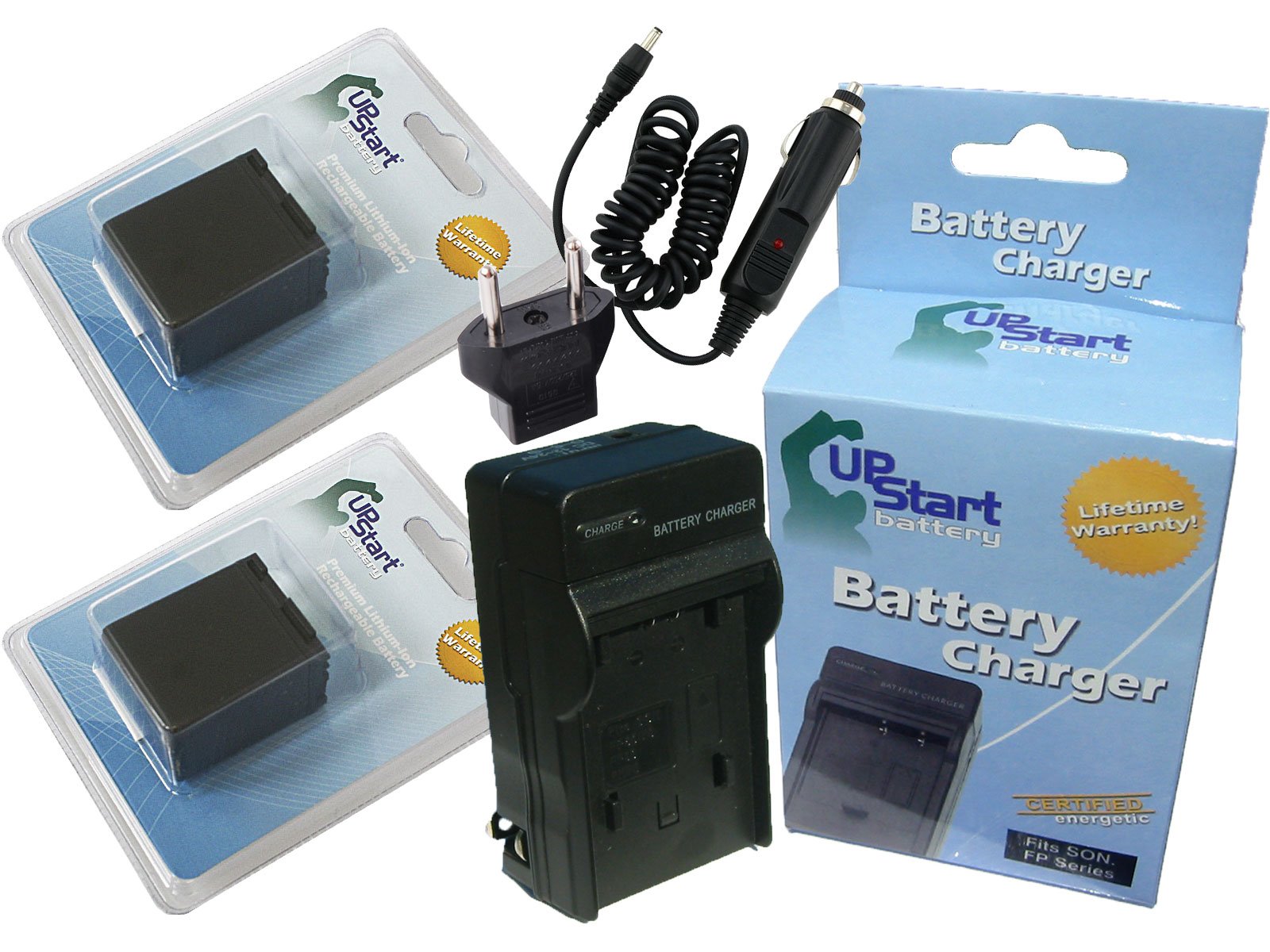 2 Pack - Replacement Battery & Charger for Canon VIXIA HFS21 BP-827 Digital Camcorder - Includes Car & EU Adapters (3400mAh 7.4V Lithium-Ion) - Perfect for Travel, Vlogging, and Extended Shooting Sessions