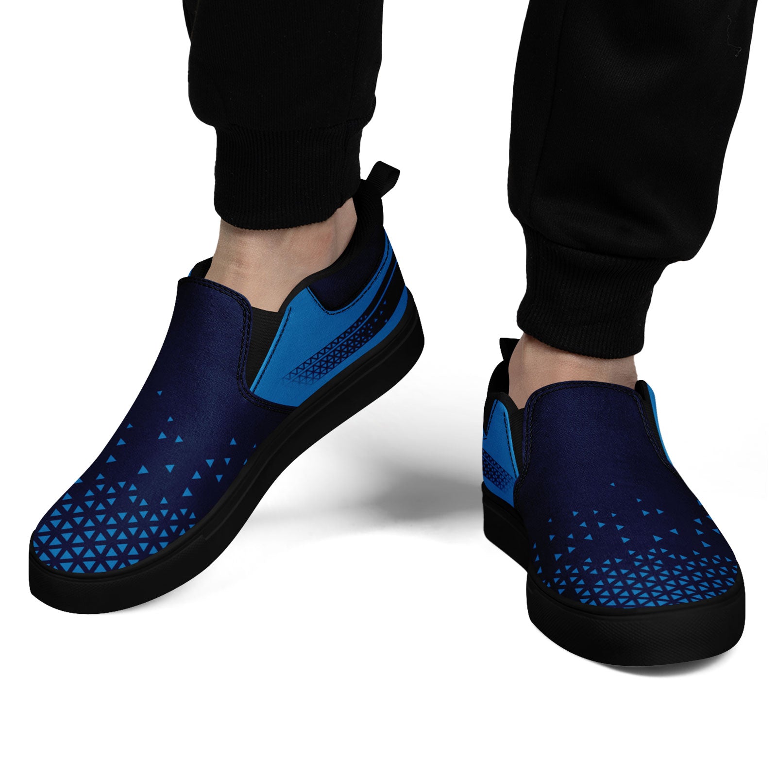 Custom Personalized Slip-On Canvas Sneakers for Men & Women - Handmade Breathable Comfortable Shoes for Casual Wear, Walking & Travel - FN071 E023042
