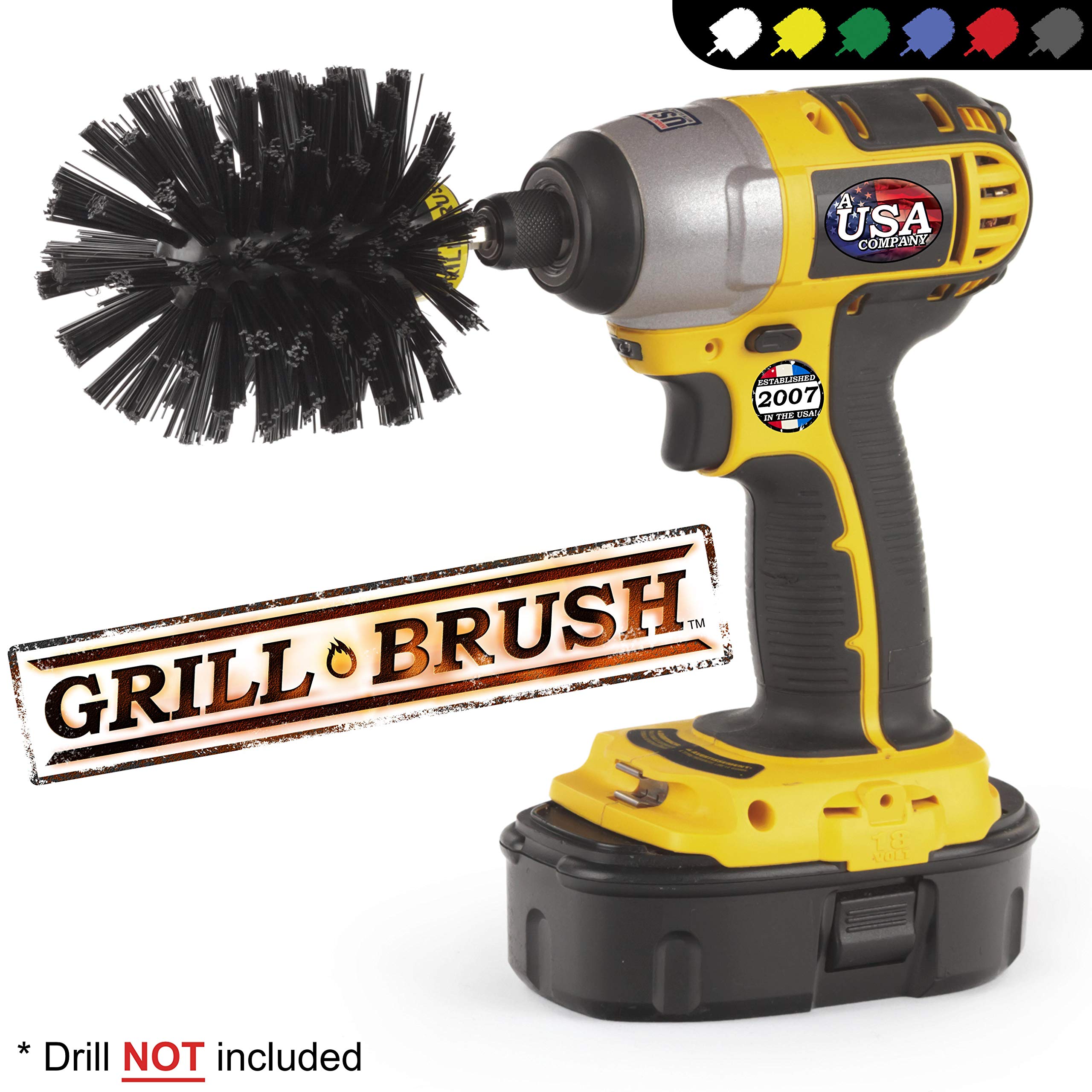 Drill Brush Ultra Stiff Scrub Brush - Heavy Duty Cleaning Tool for Tile, Grout & Bathroom - Power Drill Attachment for Deep Cleaning Floors, Showers & Kitchen Surfaces