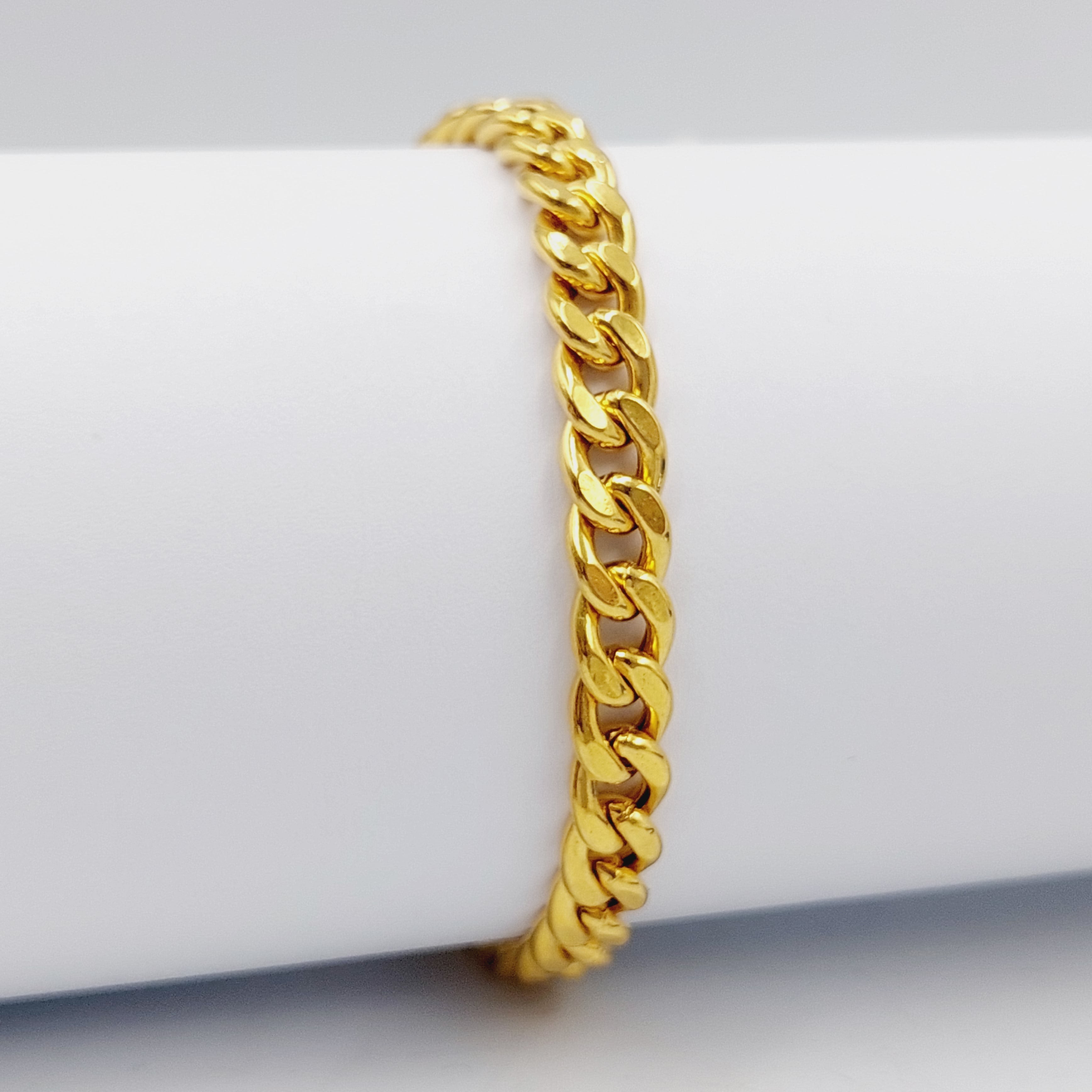Enameled & Zircon Studded Cuban Link Bracelet for Men - Luxury Hip Hop Jewelry for Parties, Gifts & Everyday Wear