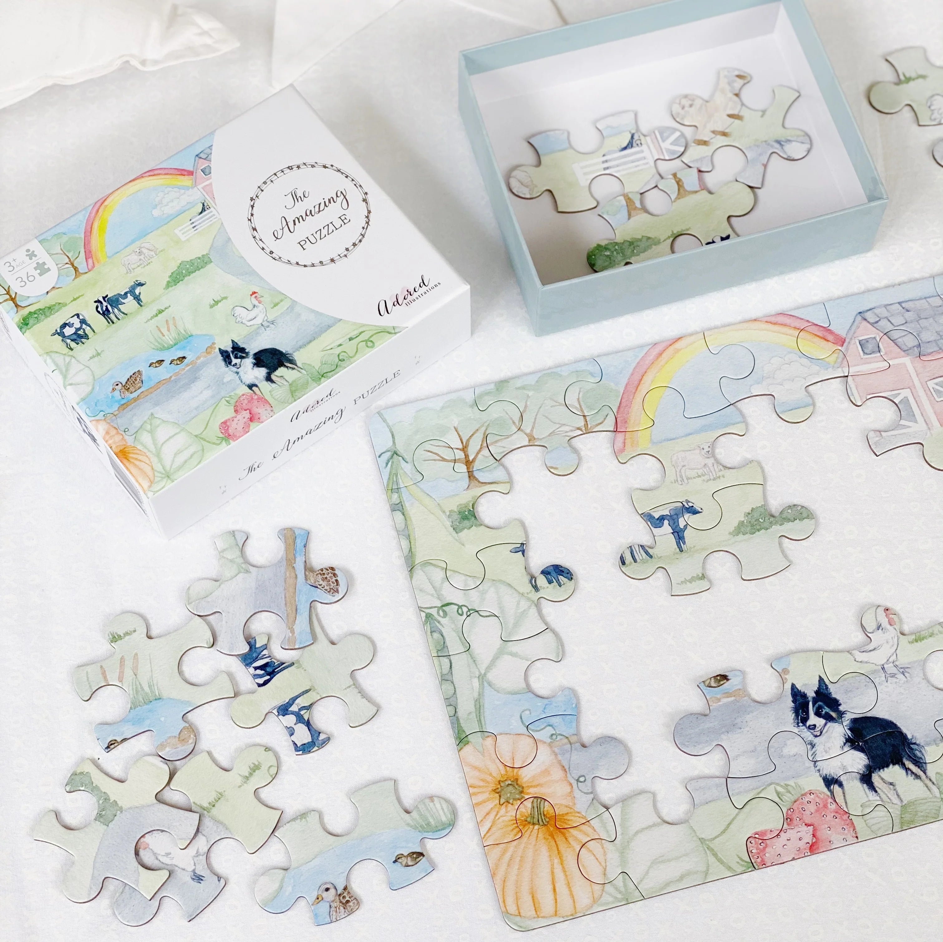 36-Piece Farm Animal Puzzle for Kids - Fun & Educational Toy for Toddlers, Preschool Learning Activity, Perfect for Birthday Gifts & Classroom Playtime