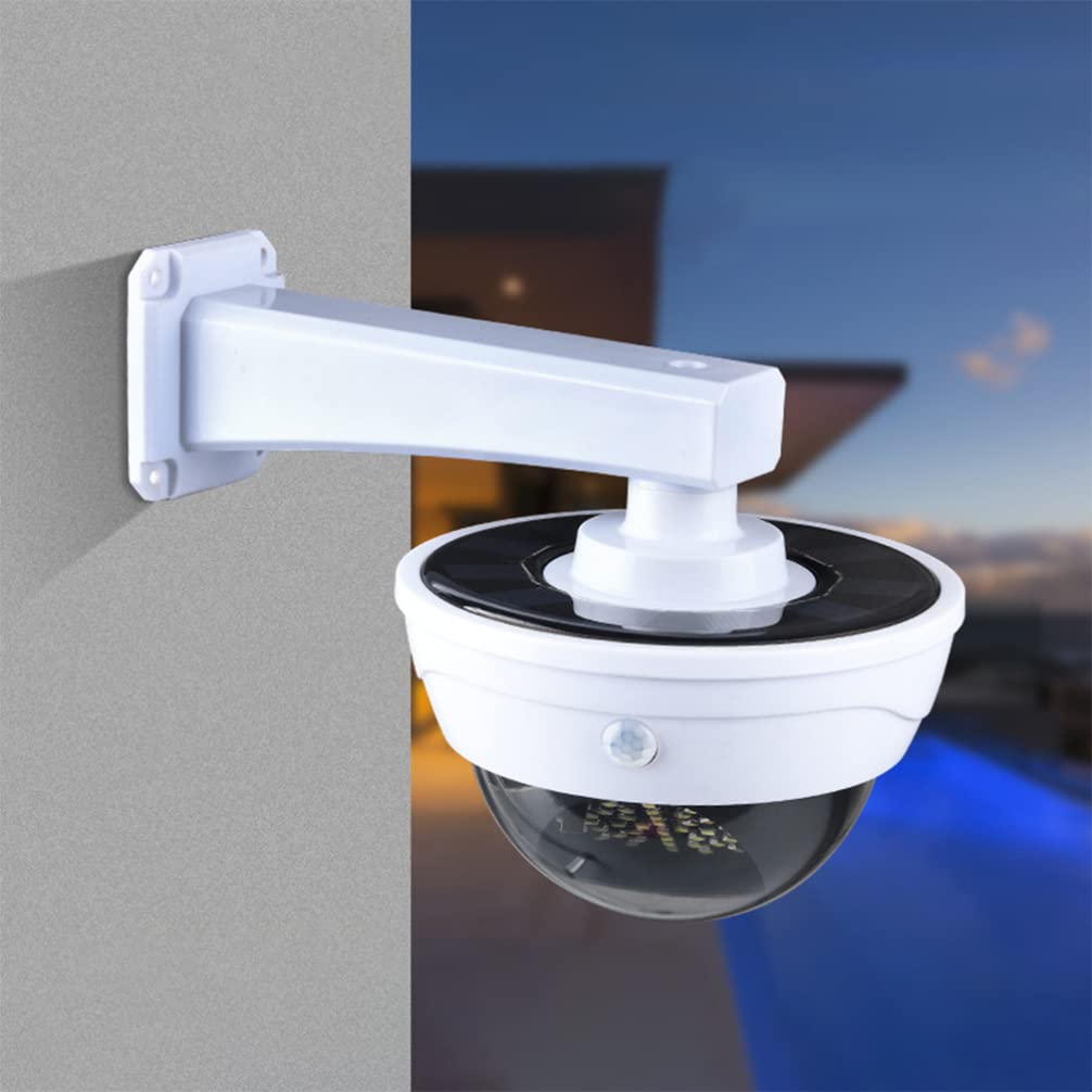 OSALADI Fake Security Camera with LED Lights - Dummy Surveillance Camera, Anti-Theft Warning Light, Motion Sensor, Outdoor Plastic Charging Light - Perfect for Home Security & Business Protection