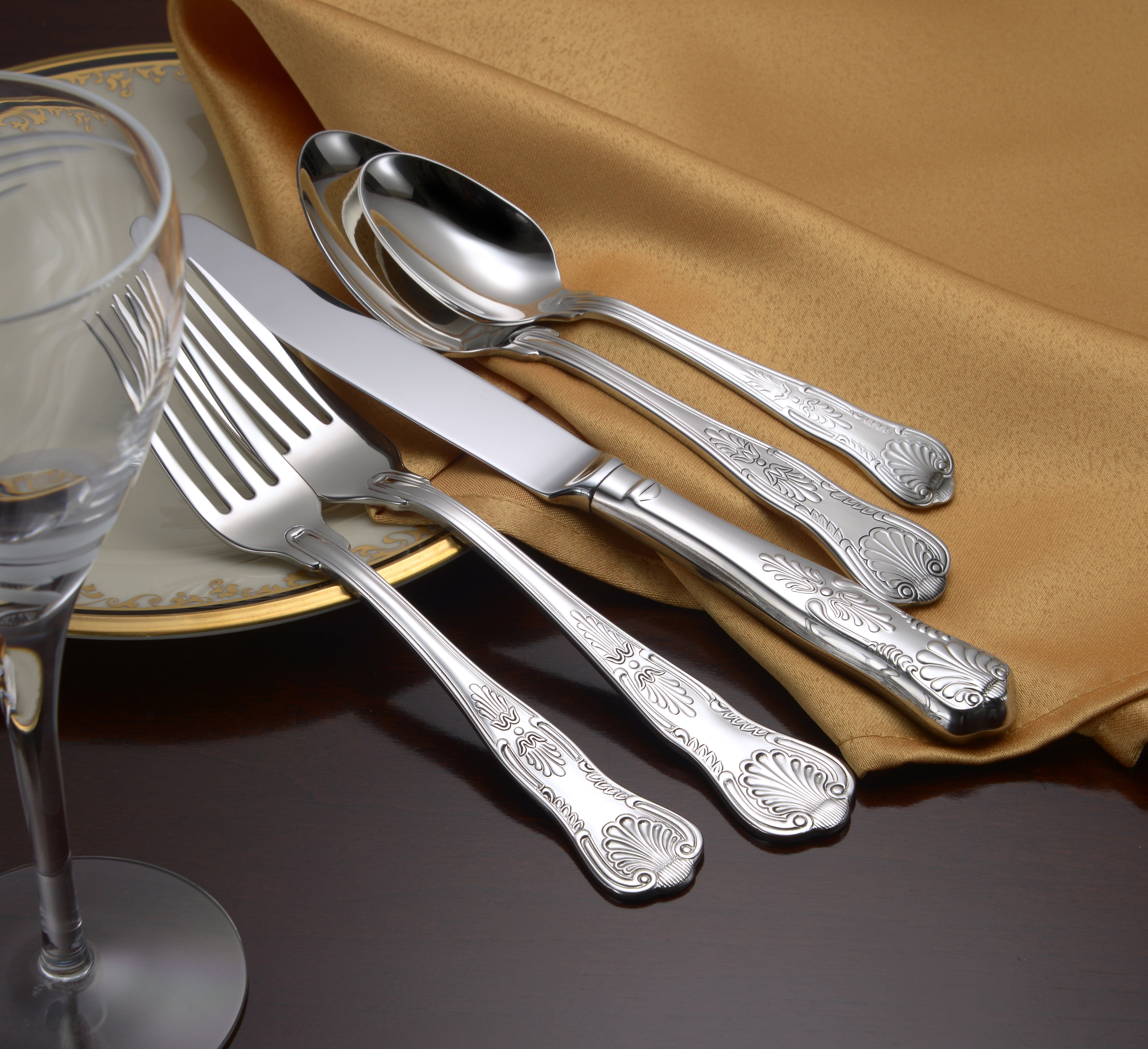 Sheffield 65-Piece Stainless Steel Flatware Set - Elegant Silverware for Dining, Entertaining & Gifting | Complete Cutlery Set for Home, Restaurant & Wedding Use