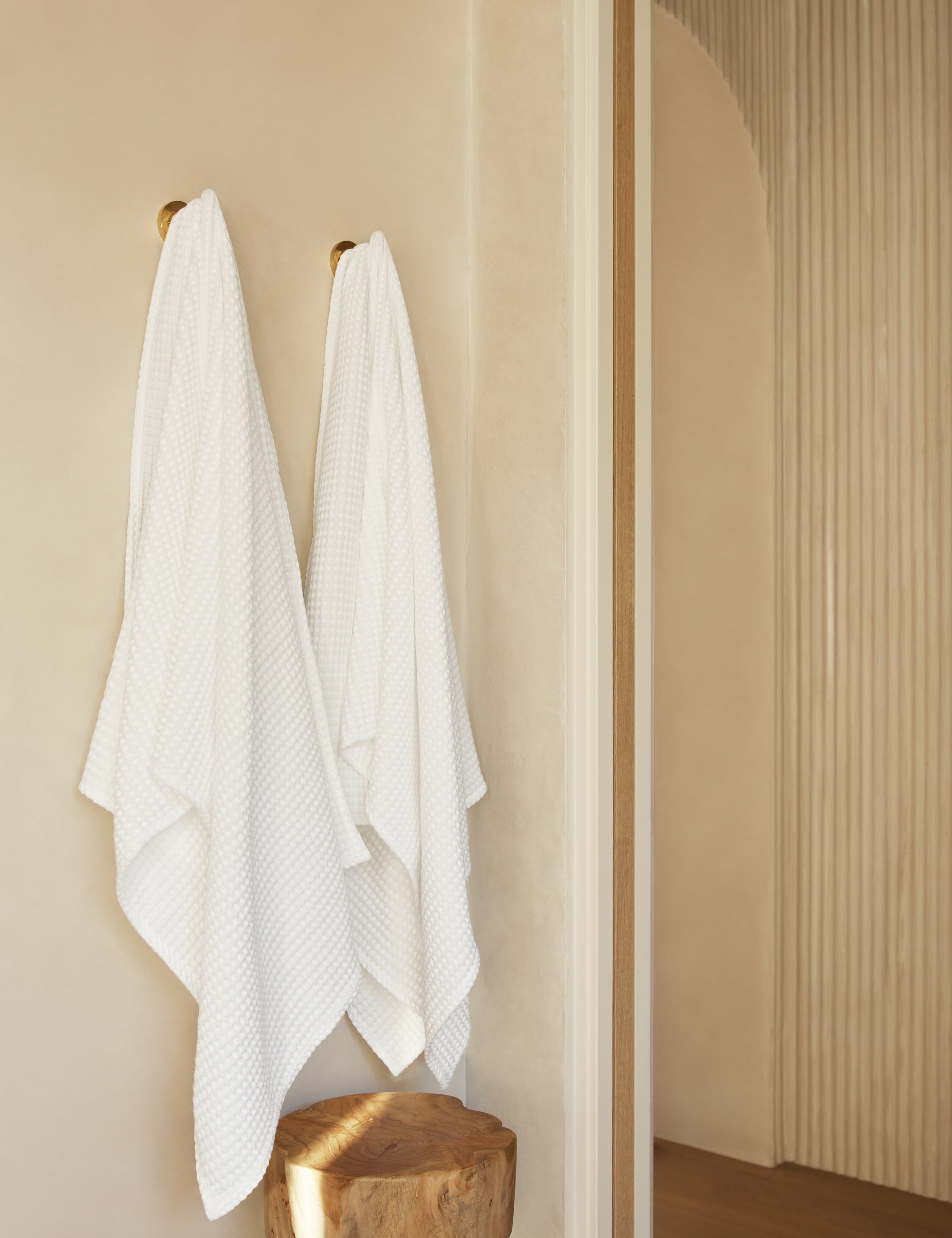 Bexley Organic Cotton Waffle Towel Set - Ultra Soft & Absorbent Bath, Beach & Spa Towels - Eco-Friendly Luxury for Bathroom, Pool & Gym Use
