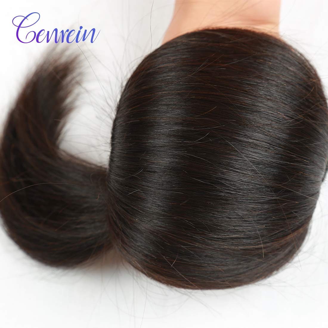 Peruvian Straight Virgin Human Hair Bundles - 100% Unprocessed 4 Bundles (10/12/14/16 Inches) 1B Color for Weave Extensions | Perfect for Daily Styling, Salon Looks & Special Occasions