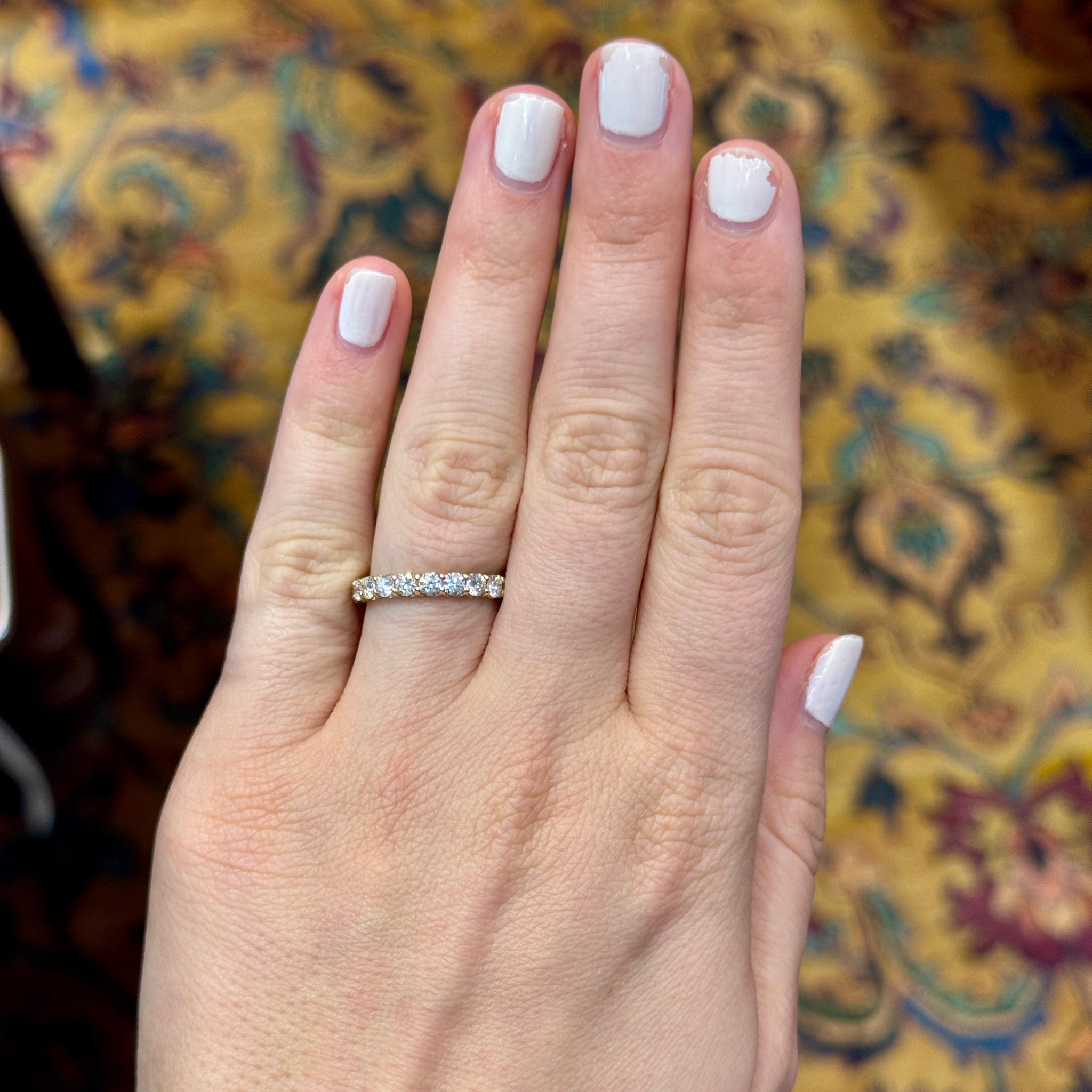 2ctw Round Diamond 14K Yellow Gold Eternity Band Ring for Women - Perfect for Weddings, Anniversaries & Special Occasions