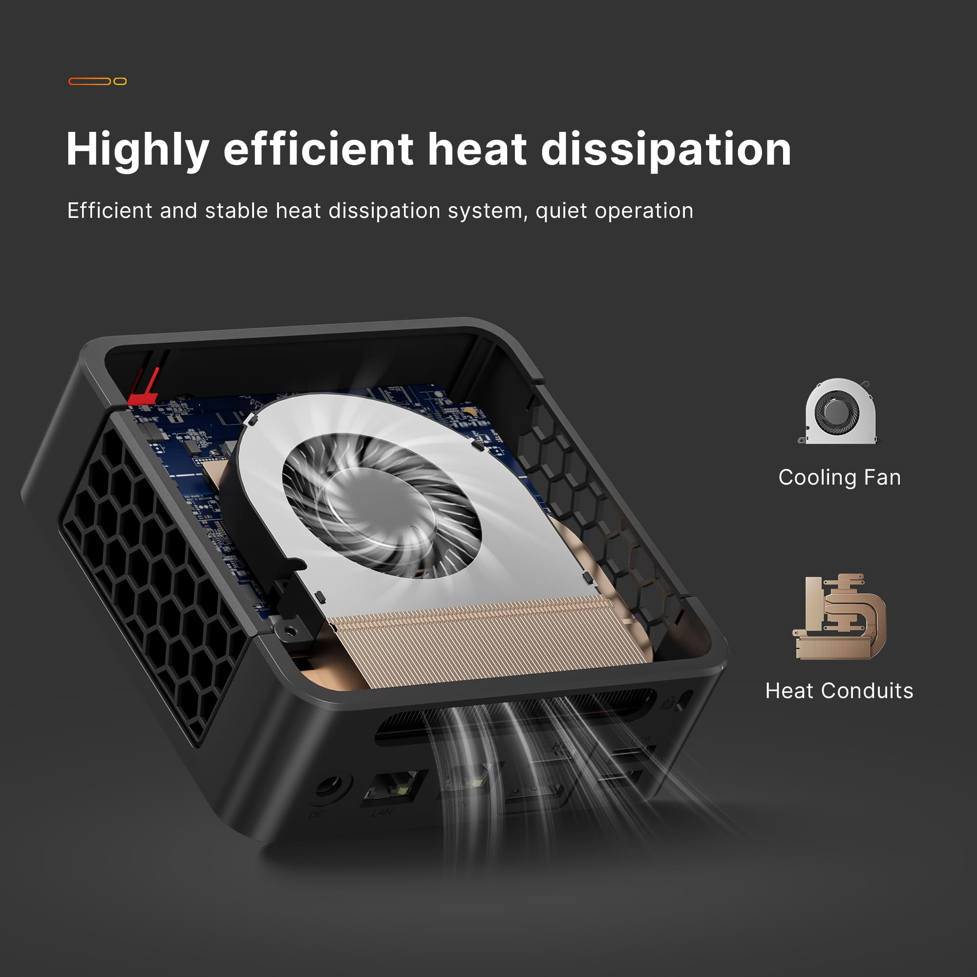 BOSGAME Mini PC Windows 11 Pro - AMD Ryzen 7 5825U (8 Core 16 Thread, up to 4.5GHz), 32GB DDR4 RAM, 1TB SSD, Dual LAN & Wi-Fi 6E/BT 5.2, 4K@60Hz Ultra Compact Desktop Computer - Perfect for Home Office, Gaming & Multimedia Entertainment