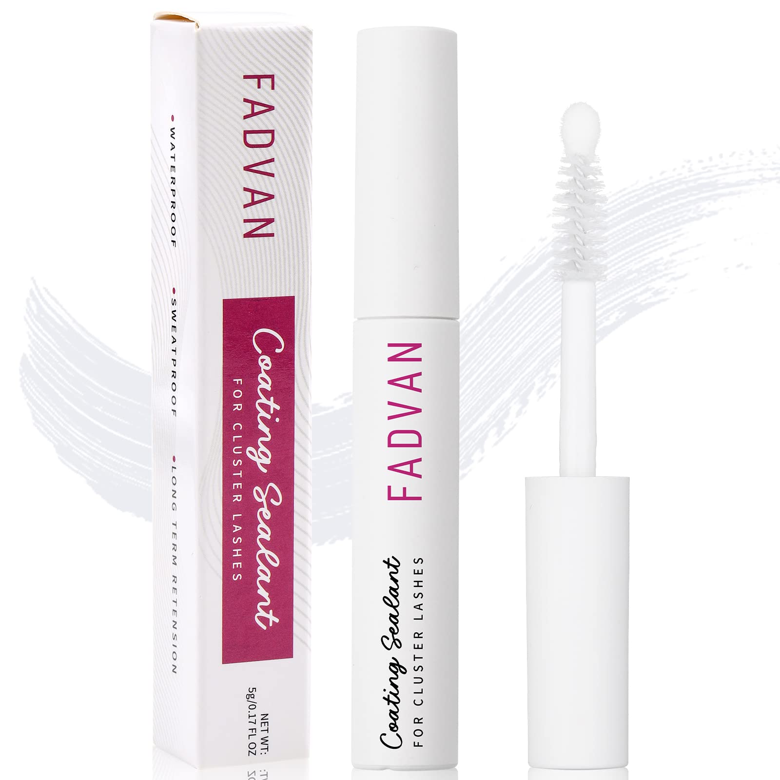 FADVAN Eyelash Extension Sealant - Long Lasting 2 Week Lash Glue Sealer for DIY Lash Extensions, Clear 5ml - Perfect for Overnight Protection & Professional Salon Use