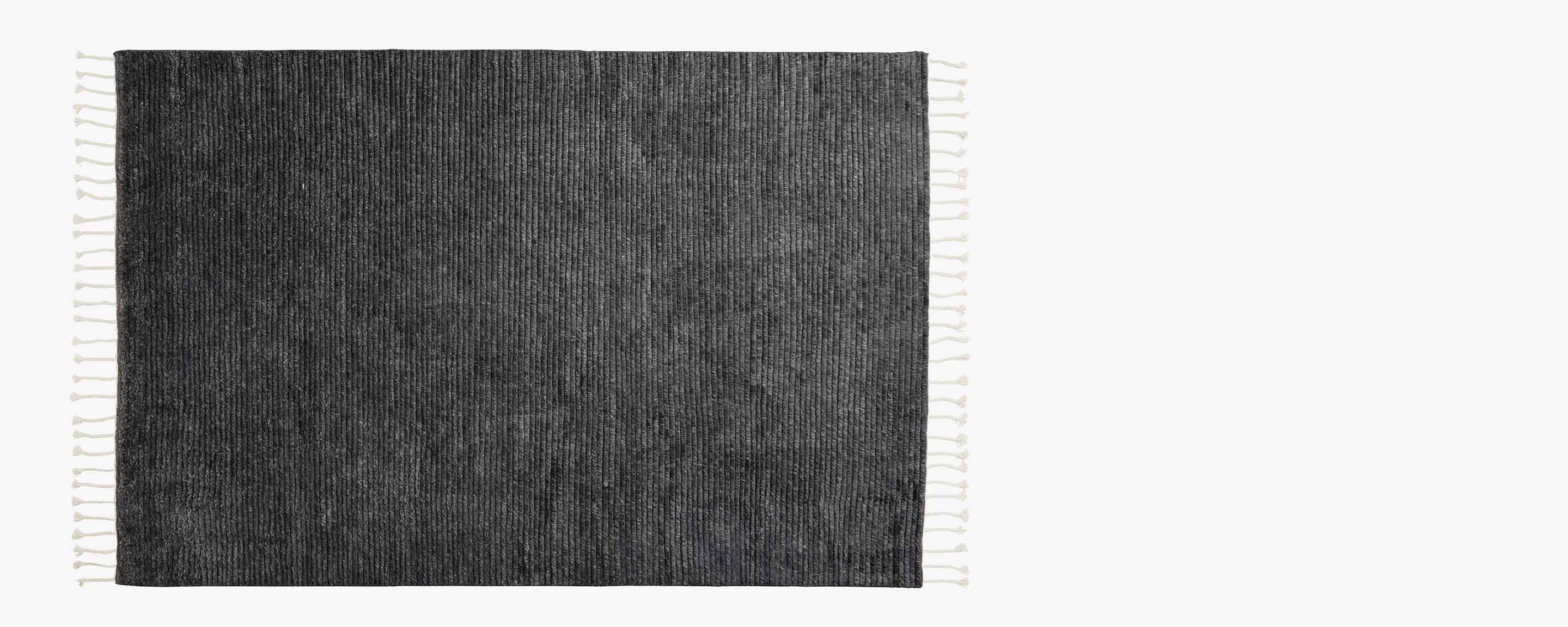 Premium Malawi Graphite Area Rugs - Soft Modern Handwoven Carpet for Living Room, Bedroom & Office Decor - 5x7, 7x9, 8x10 Sizes Available