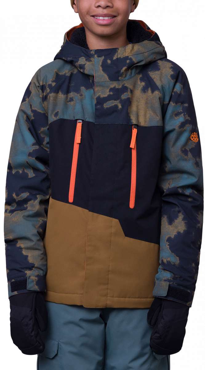 686 Boys Geo Insulated Jacket 2024 - Waterproof Winter Coat for Kids - Warm Snow Jacket for Boys - Perfect for Skiing, Snowboarding & Outdoor Adventures