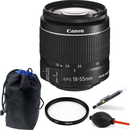 Canon EF-S 18-55mm f/3.5-5.6 IS II Lens Kit for Canon EOS Rebel T5 & T6 DSLR Cameras - Perfect for Travel, Portrait & Everyday Photography