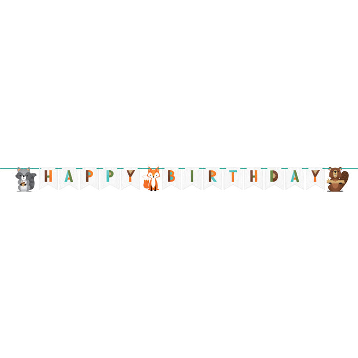12-Piece Bulk Wild One Woodland Banners - Perfect for Baby Showers, Nursery Decor, and Gender Reveal Parties