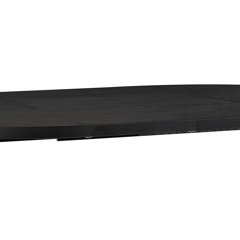 NOVAH Extendable Dining Table 120-200cm, Black - Expandable Kitchen Table for Small Spaces, Perfect for Family Dinners & Entertaining Guests