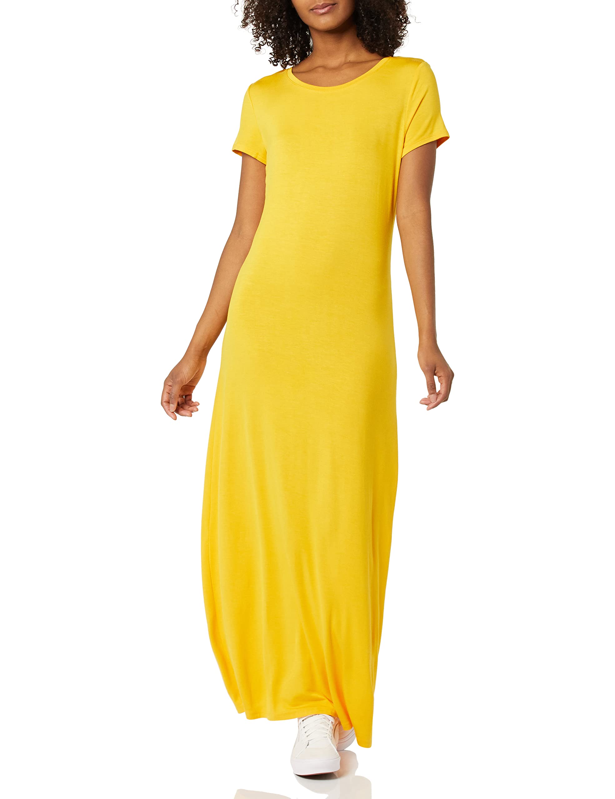Amazon Essentials Women's Short-Sleeve Maxi Dress - Flowy Casual Summer Dress with Pockets, Plus Size Options | Perfect for Beach, Vacation & Everyday Wear
