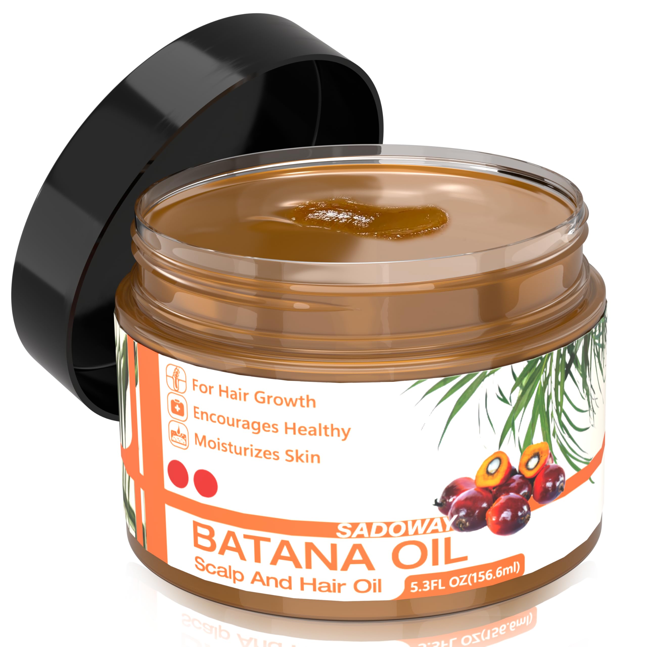 Organic SADOWAY Batana Oil for Hair Growth & Scalp Moisturizer - Prevent Hair Loss, Strengthen Hair Follicles - Natural Treatment for Men & Women - Perfect for Daily Hair Care & Scalp Massage