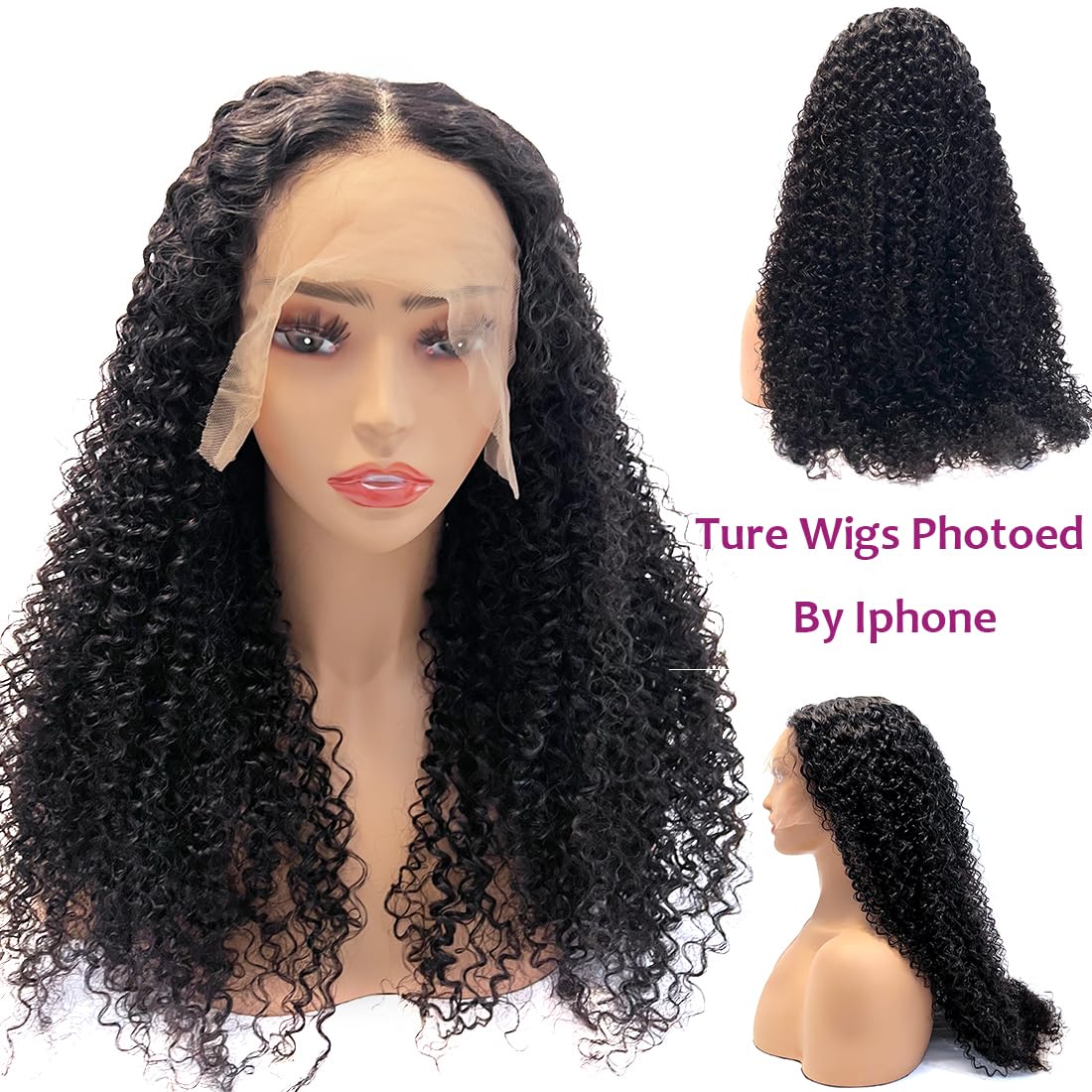 30 Inch 13x6 HD Lace Front Wig - 200% Density Mongolian Kinky Curly Human Hair Wig | Unprocessed Virgin Hair for Black Women | Full & Thick Natural Look | Perfect for Daily Wear, Parties & Special Occasions