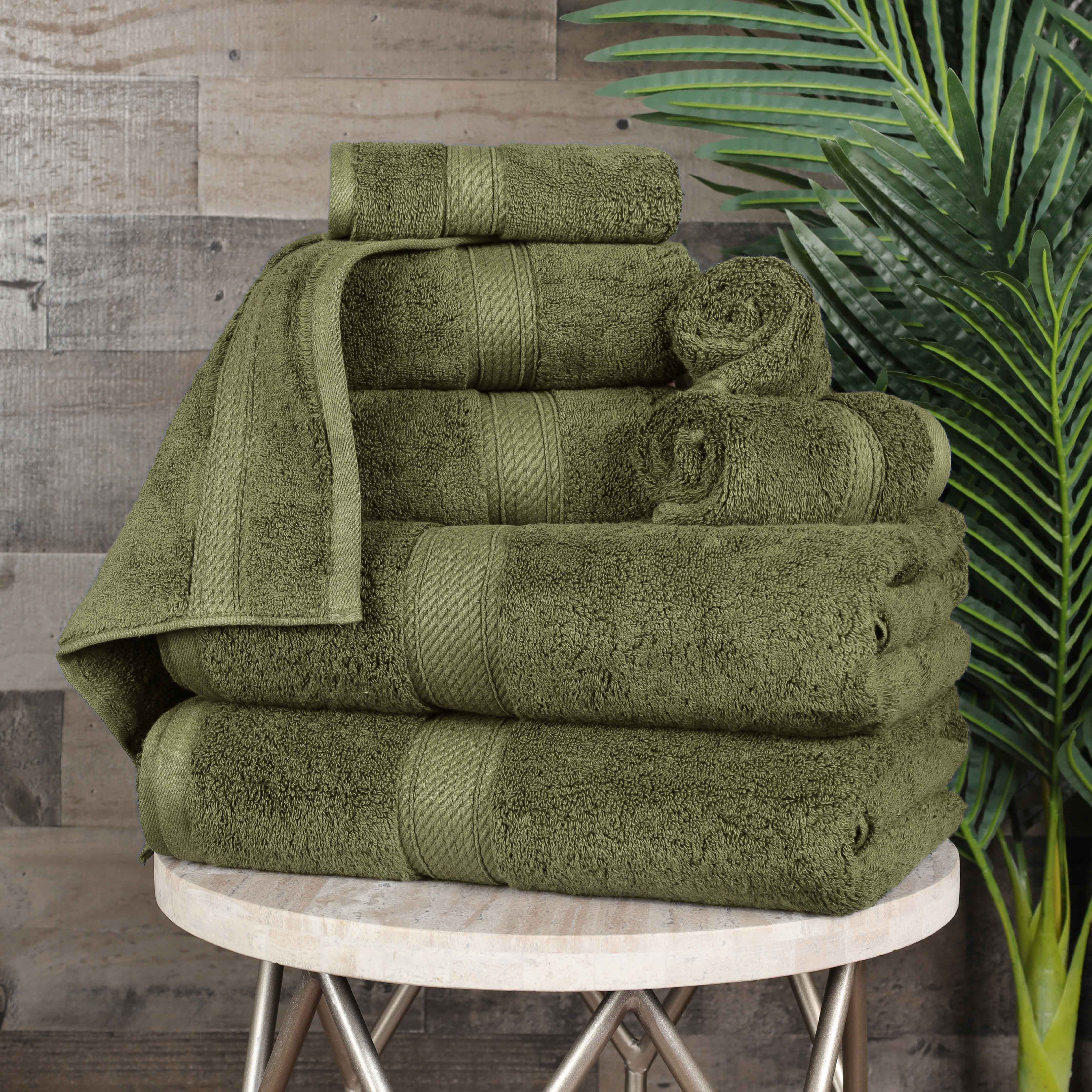 Premium 8-Piece Egyptian Cotton Towel Set - Ultra Soft, Heavyweight & Plush for Bath, Spa & Luxury Home Decor